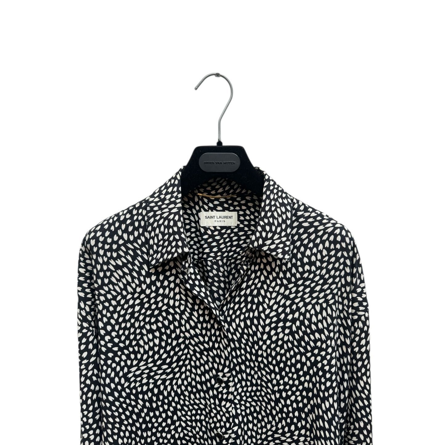 Black Heart Print Shirt Dress SS 2016 Sample