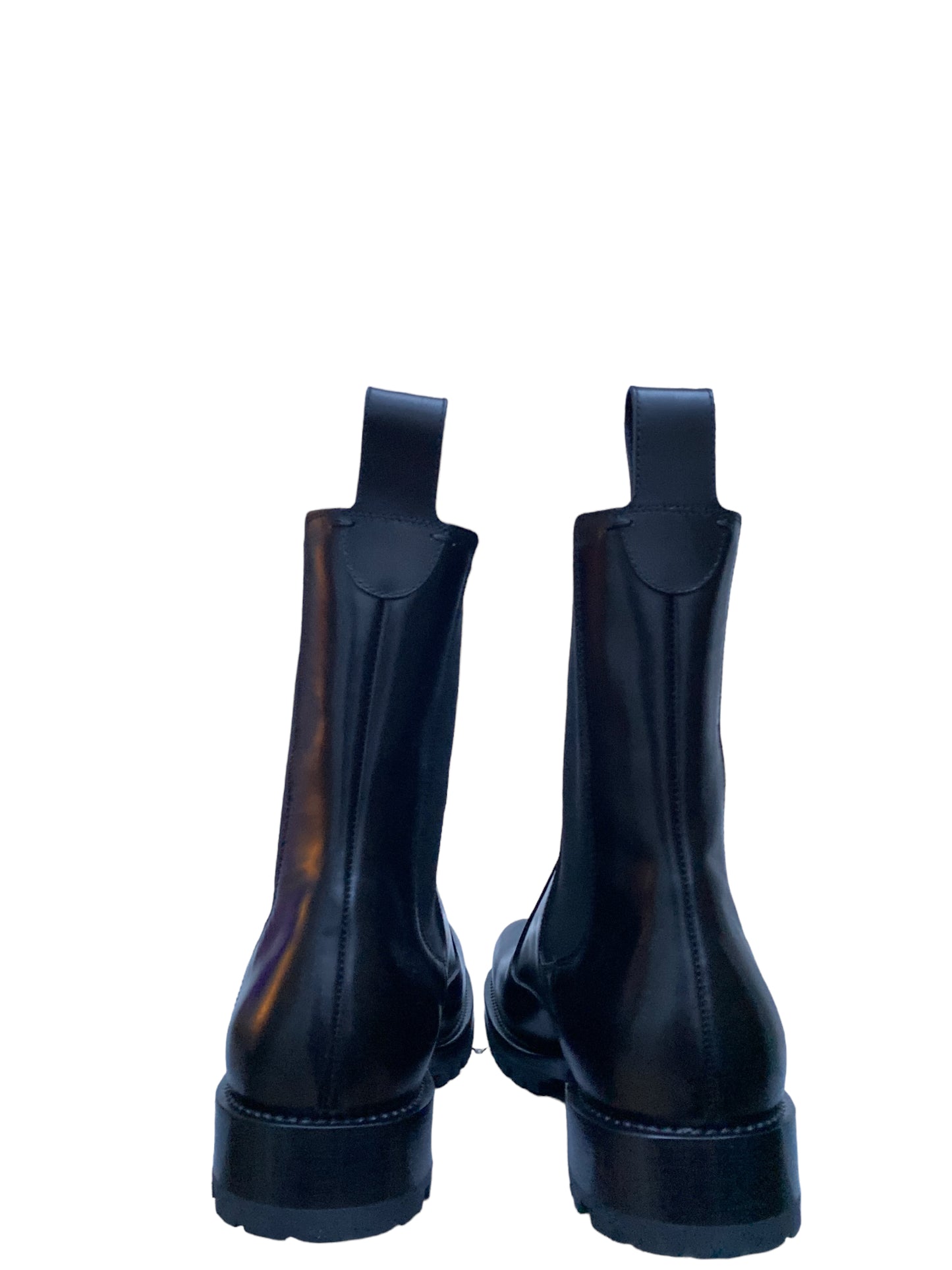 Dries Van Noten SS 2022 Black Square Chelsea Boots Size 44 / US 11
