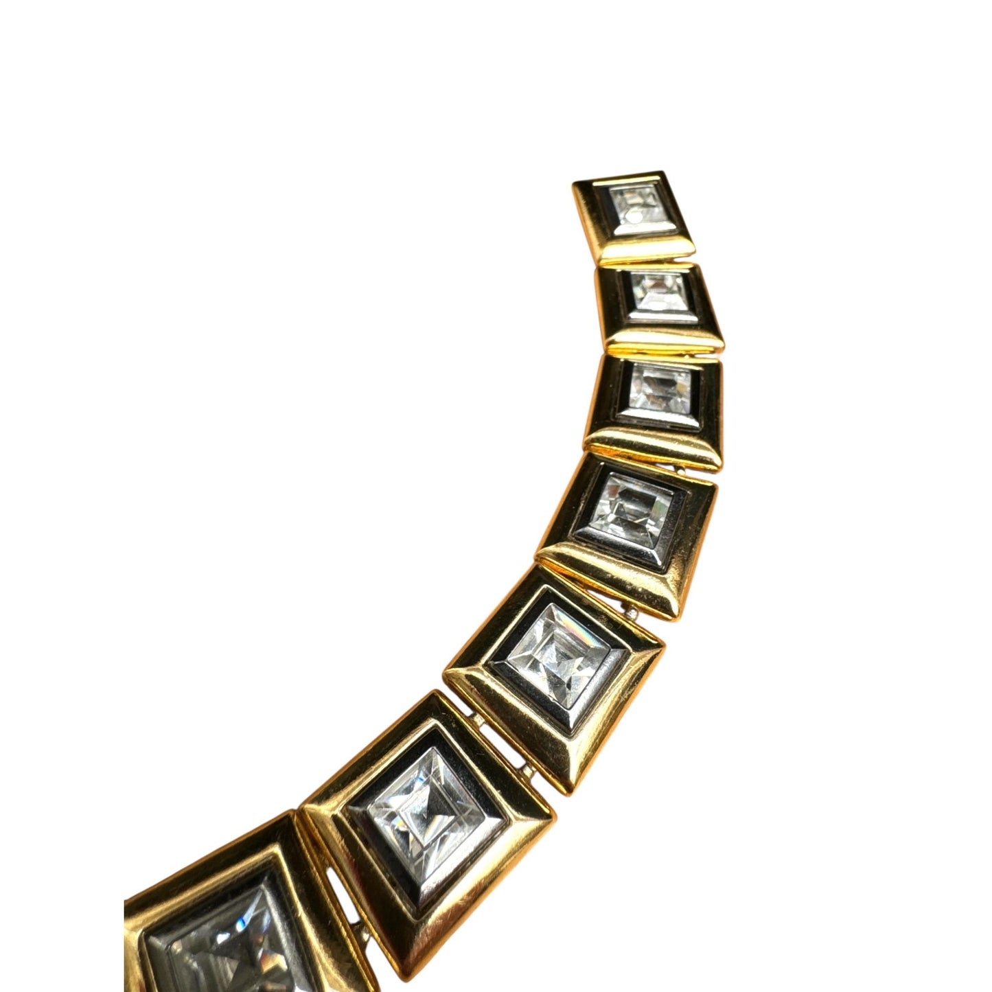 Vintage Gold-Tone Geometric Necklace