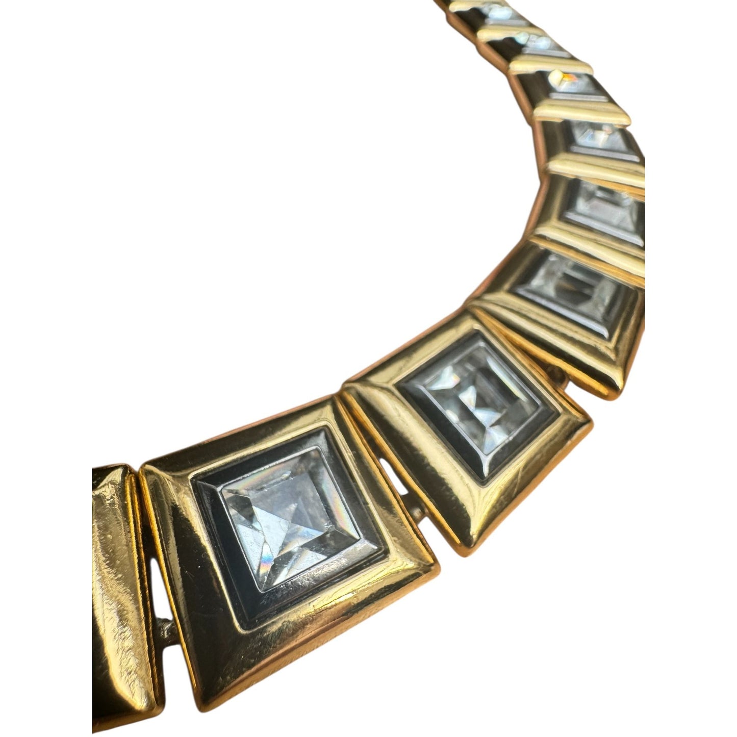 Vintage Gold-Tone Geometric Necklace