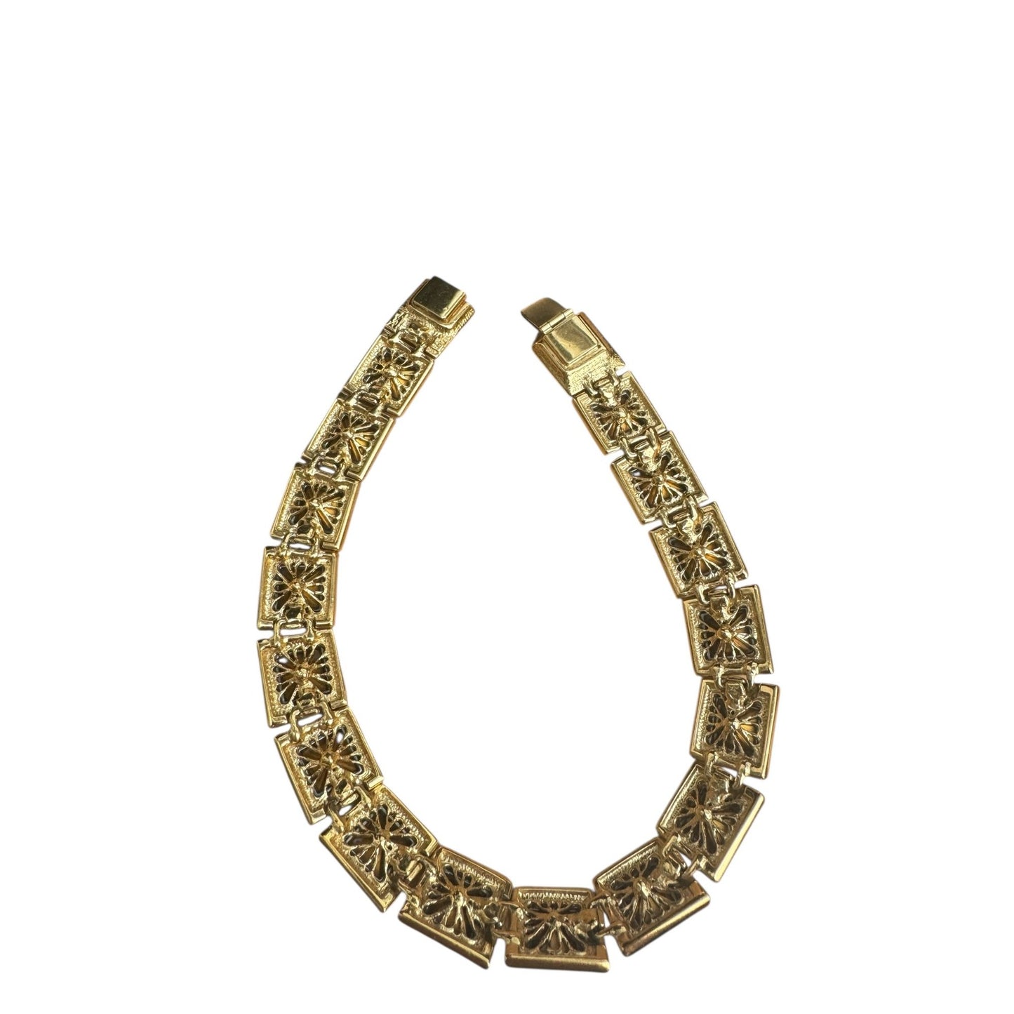 Vintage Gold-Tone Geometric Necklace