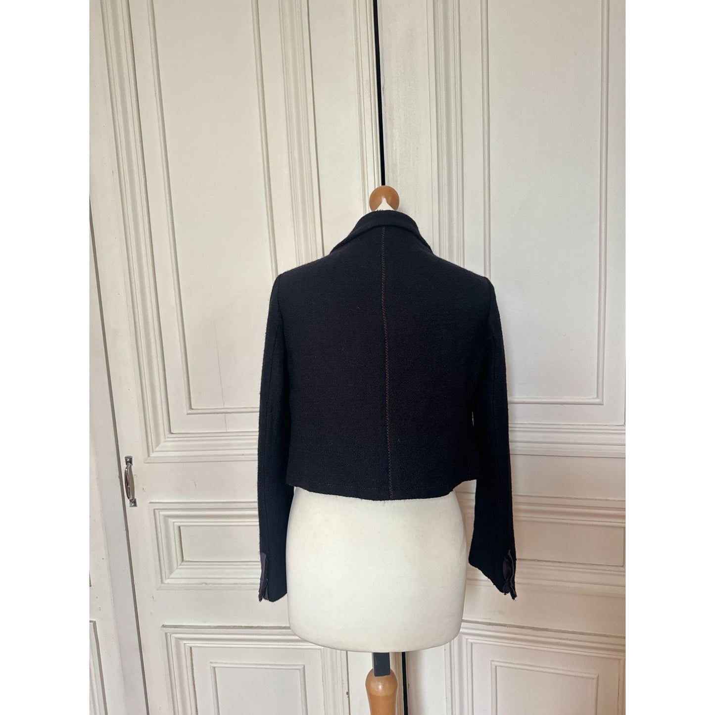 Black Bouclé Wool Jacket