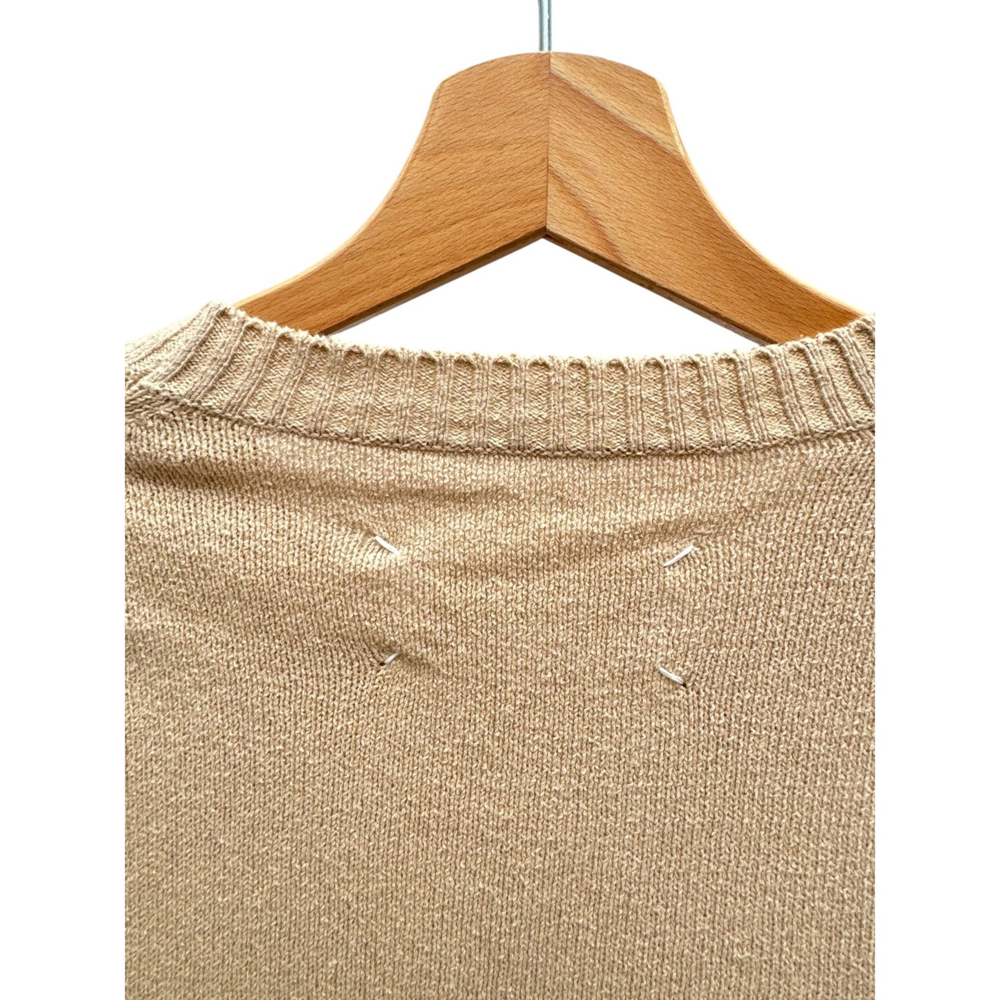 4-Stitches Beige Cotton Sweater