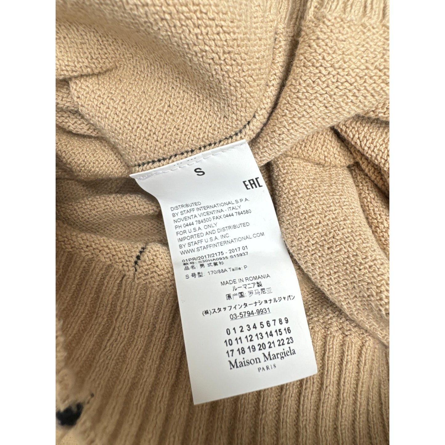 4-Stitches Beige Cotton Sweater