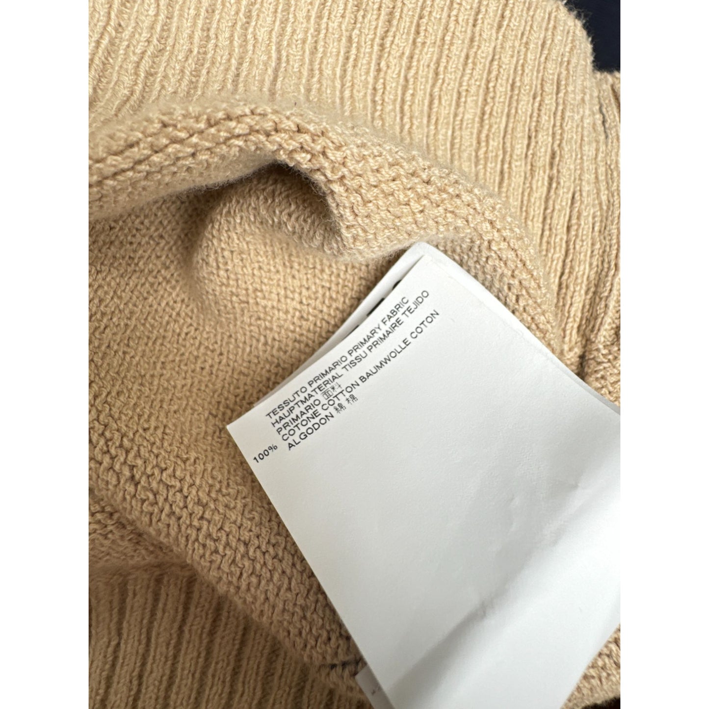 4-Stitches Beige Cotton Sweater