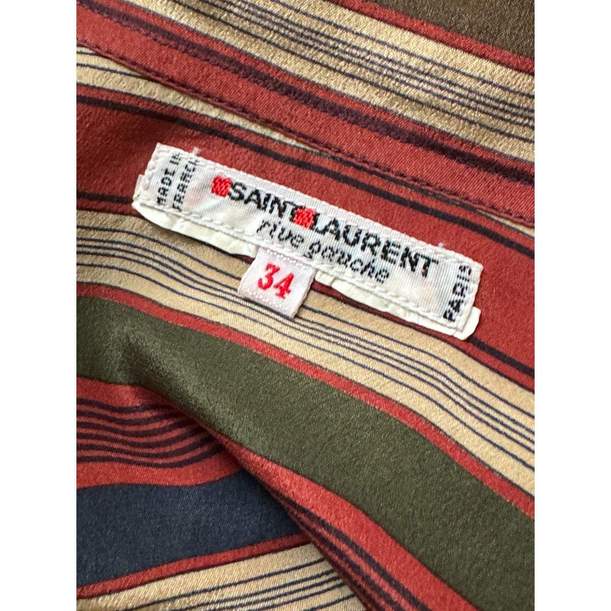 1970s Multicolor Striped Silk Shirt