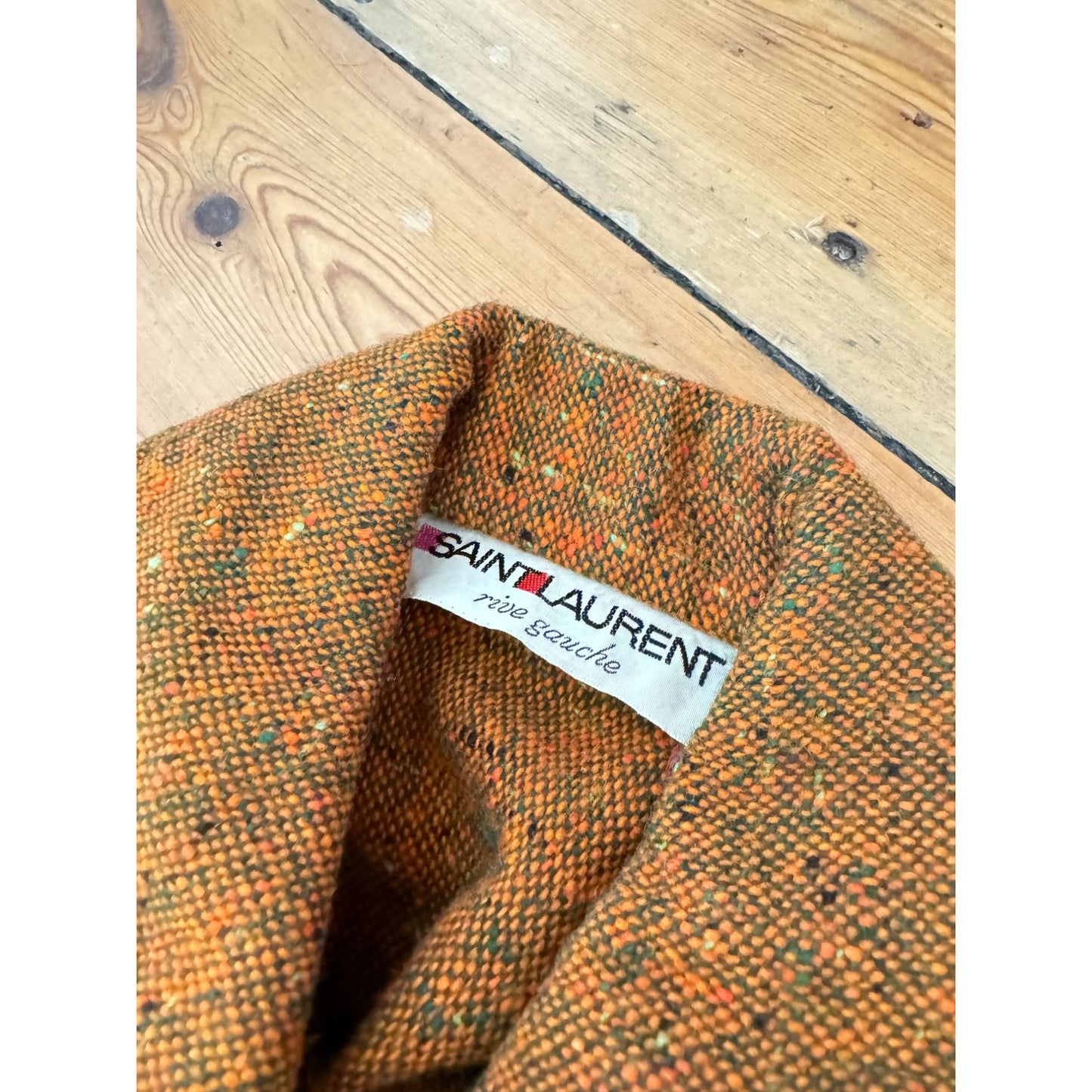 1970s Wool Tweed Cape in Burnt Sienna Melange