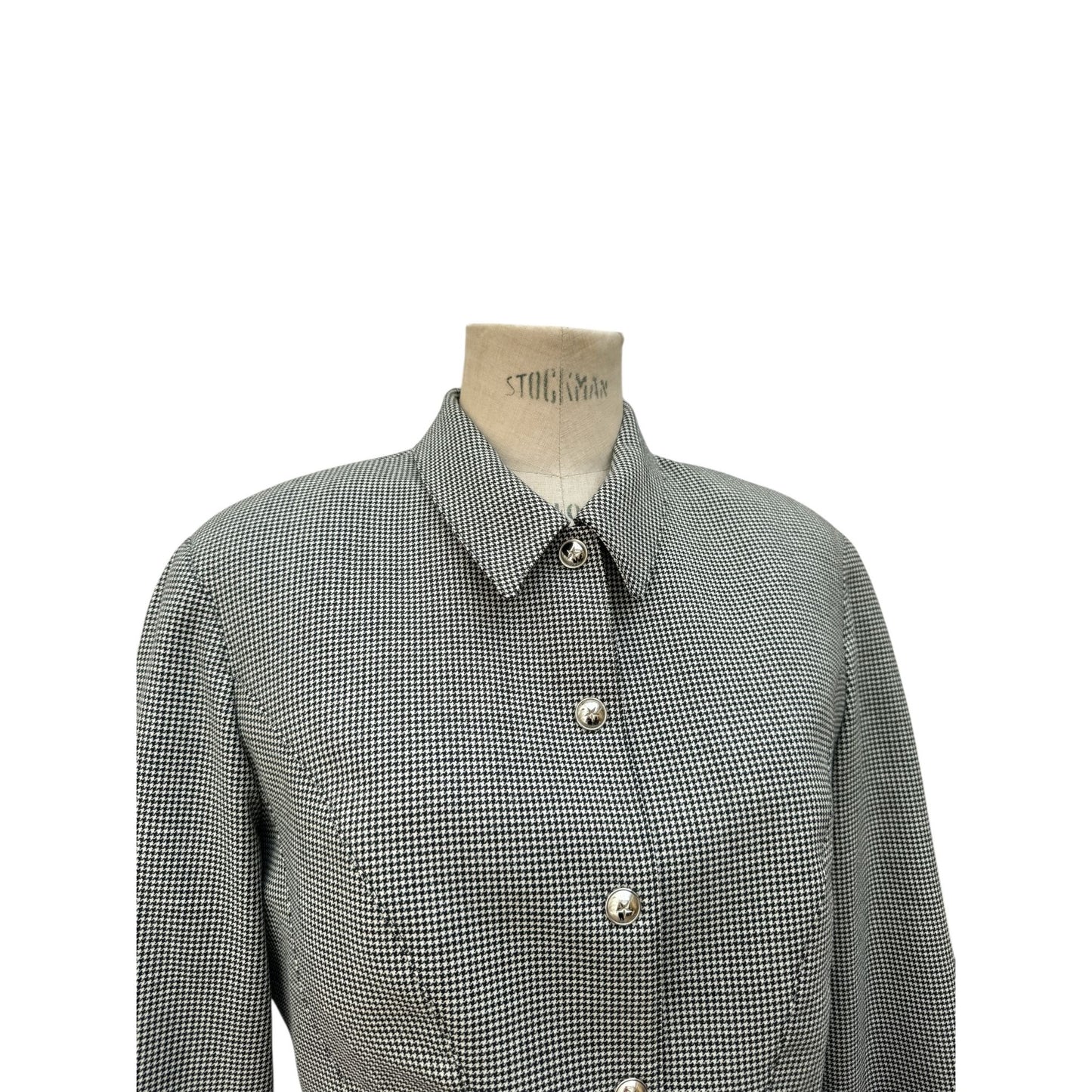 Vintage Grey Sculptural Wool Jacket