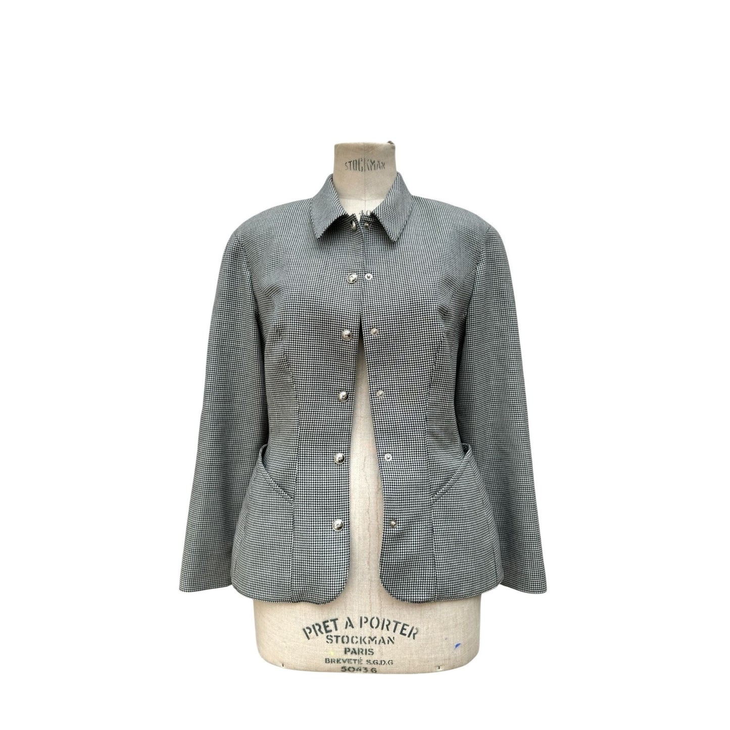 Vintage Grey Sculptural Wool Jacket