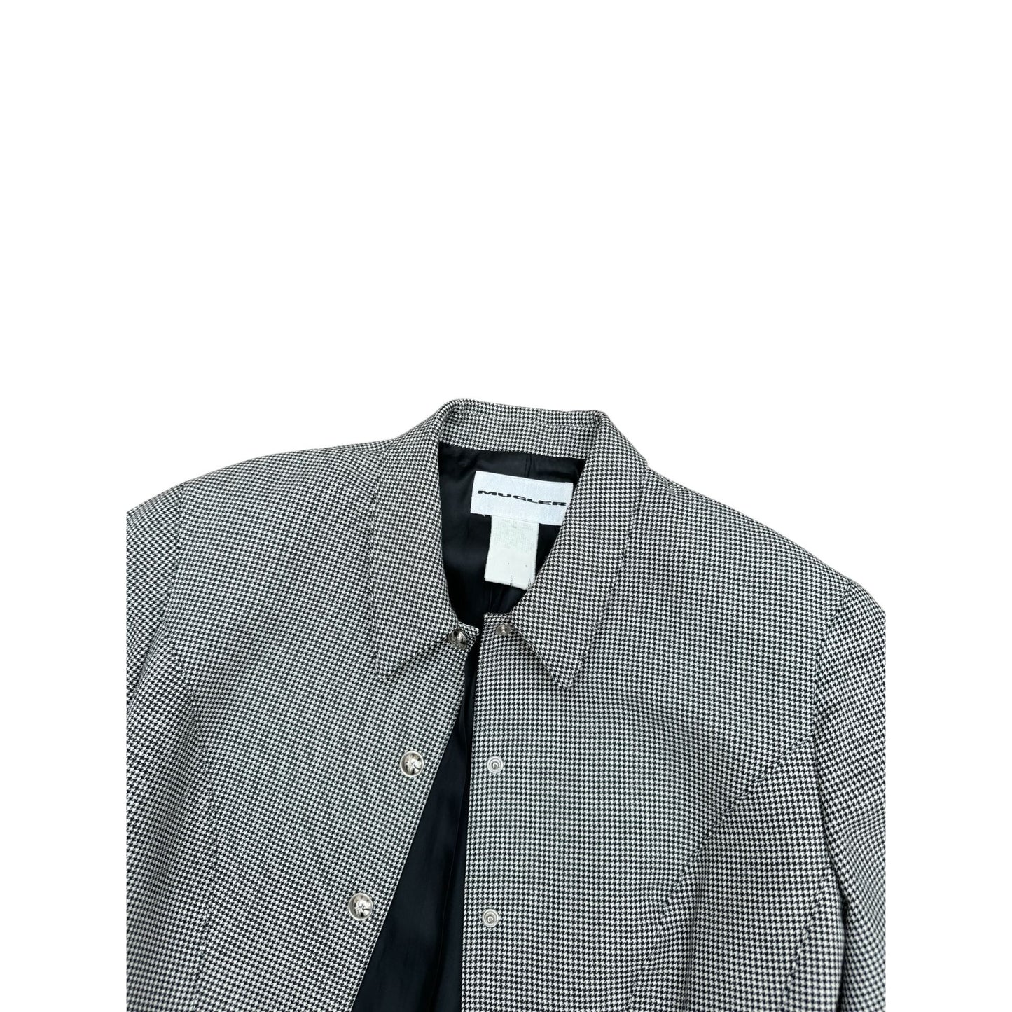 Vintage Grey Sculptural Wool Jacket