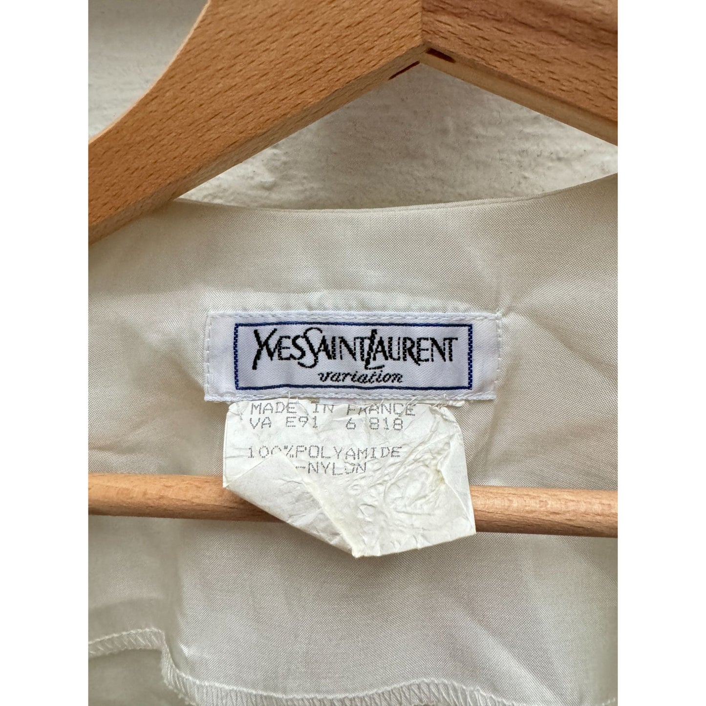 Summer 1991 Ivory White Nylon Shirt