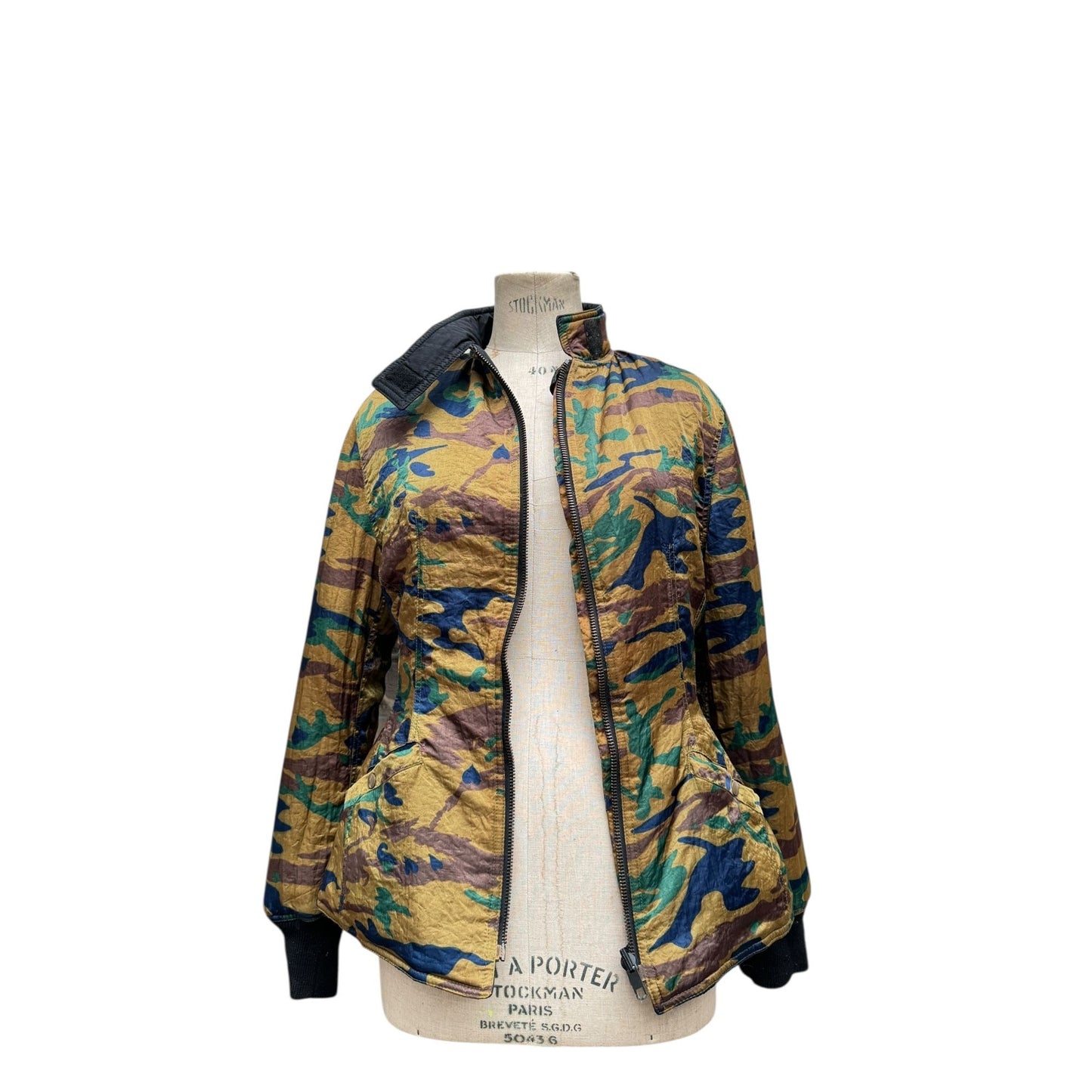 1990s Reversible Camouflage & Black Fitted Jacket