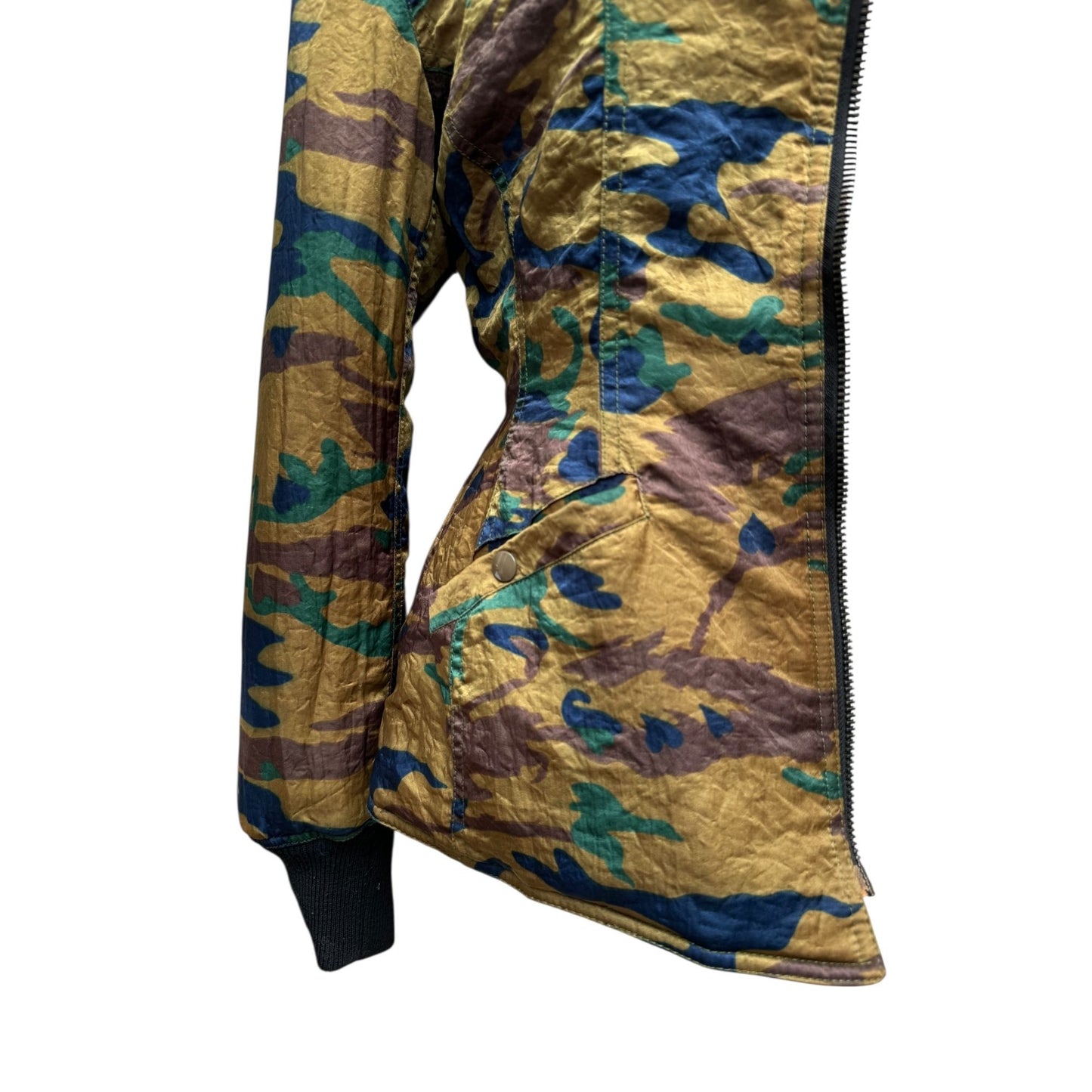 1990s Reversible Camouflage & Black Fitted Jacket