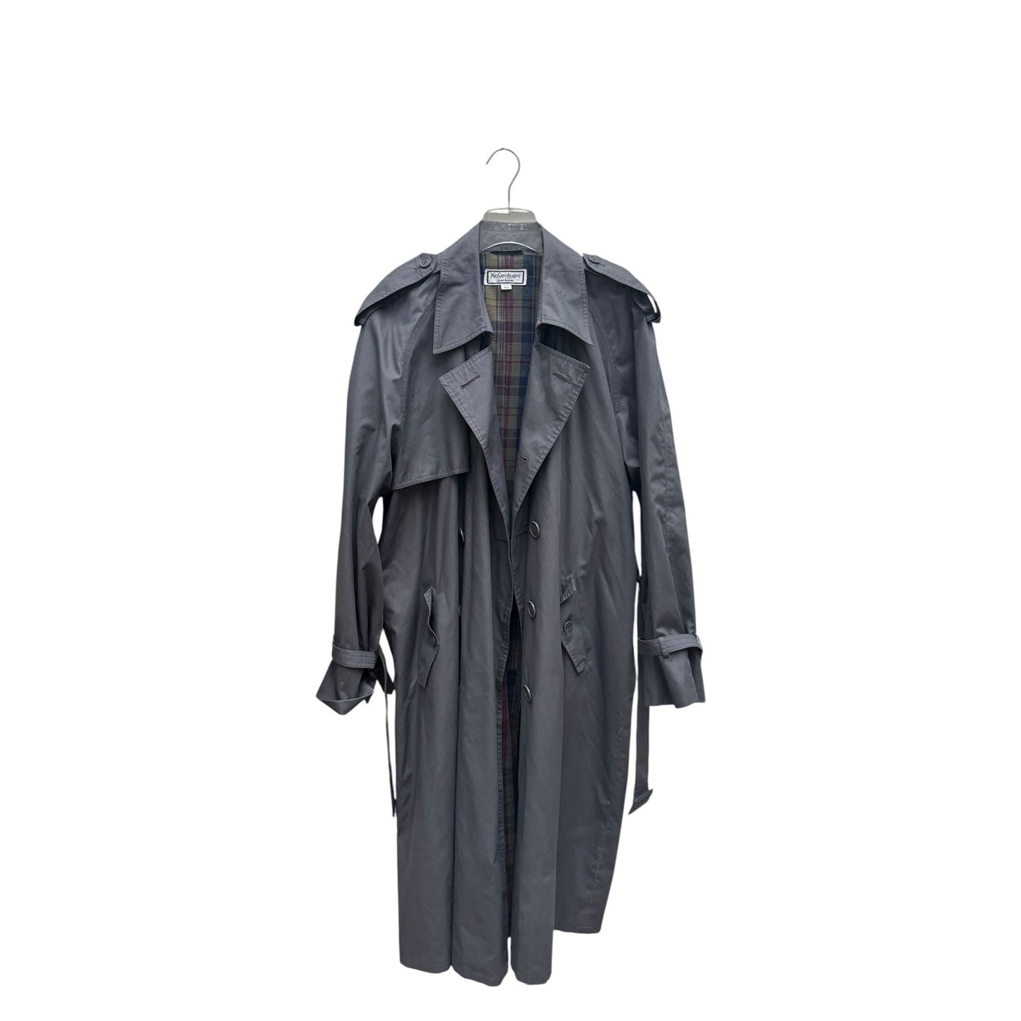 Grey Belted Trench Coat
