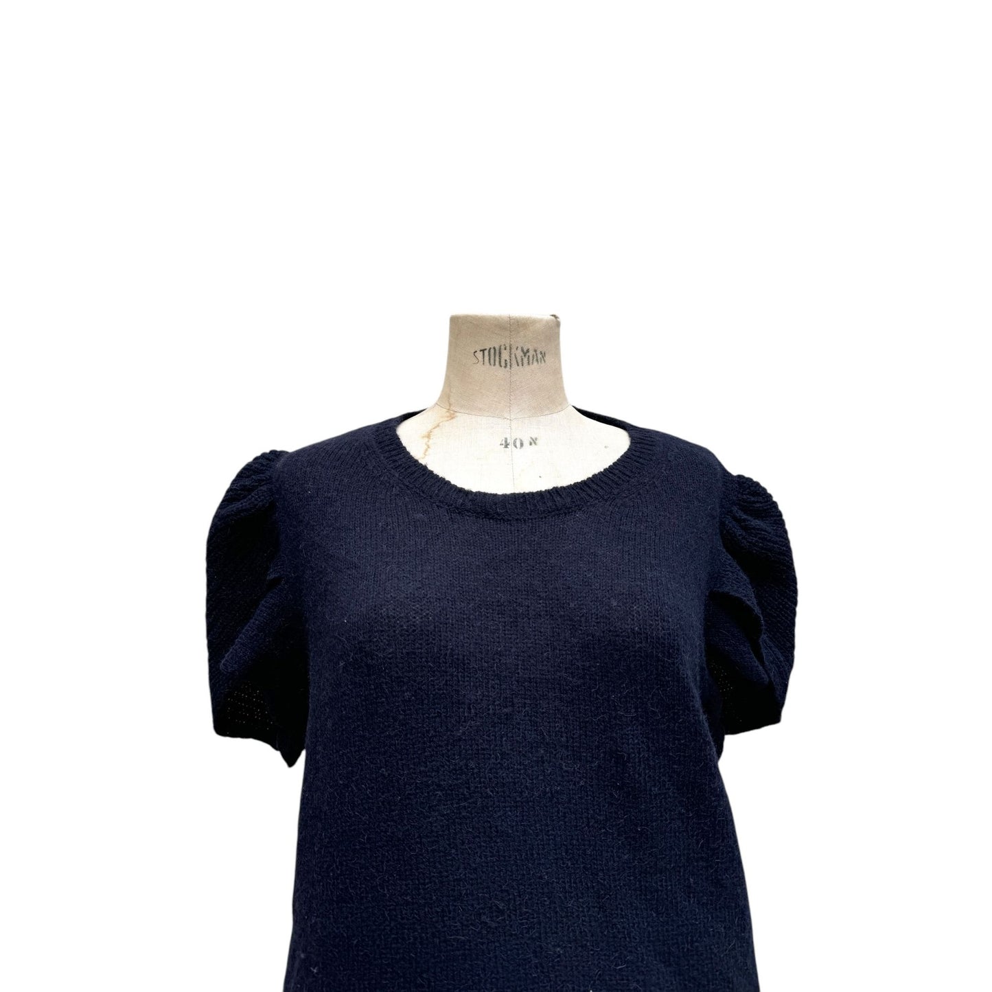 Navy wool dress