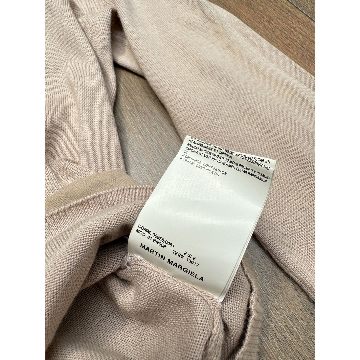 SS 2006 Beige Sheer-Trimmed Cardigan