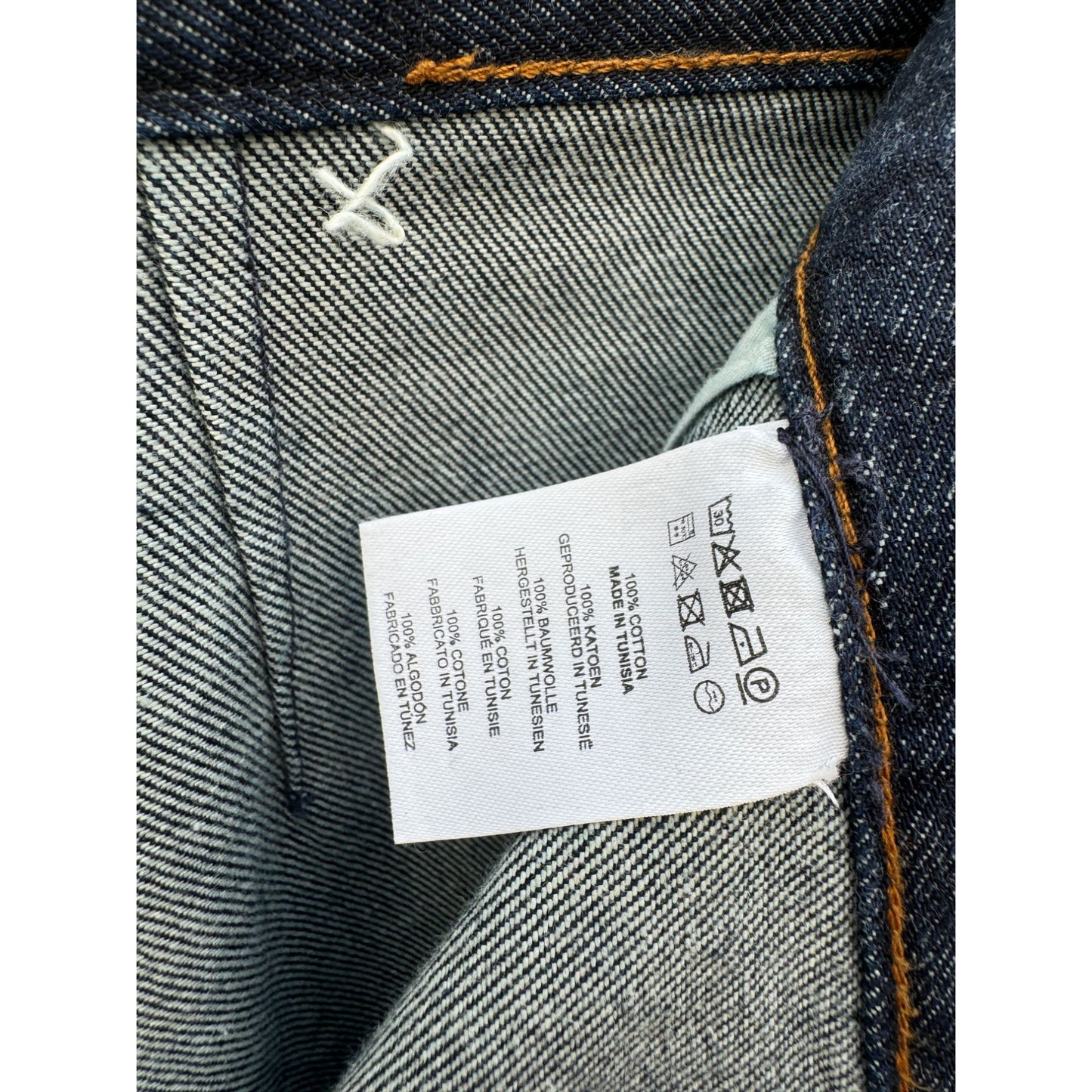 Raw Denim Wide Pleated Jeans