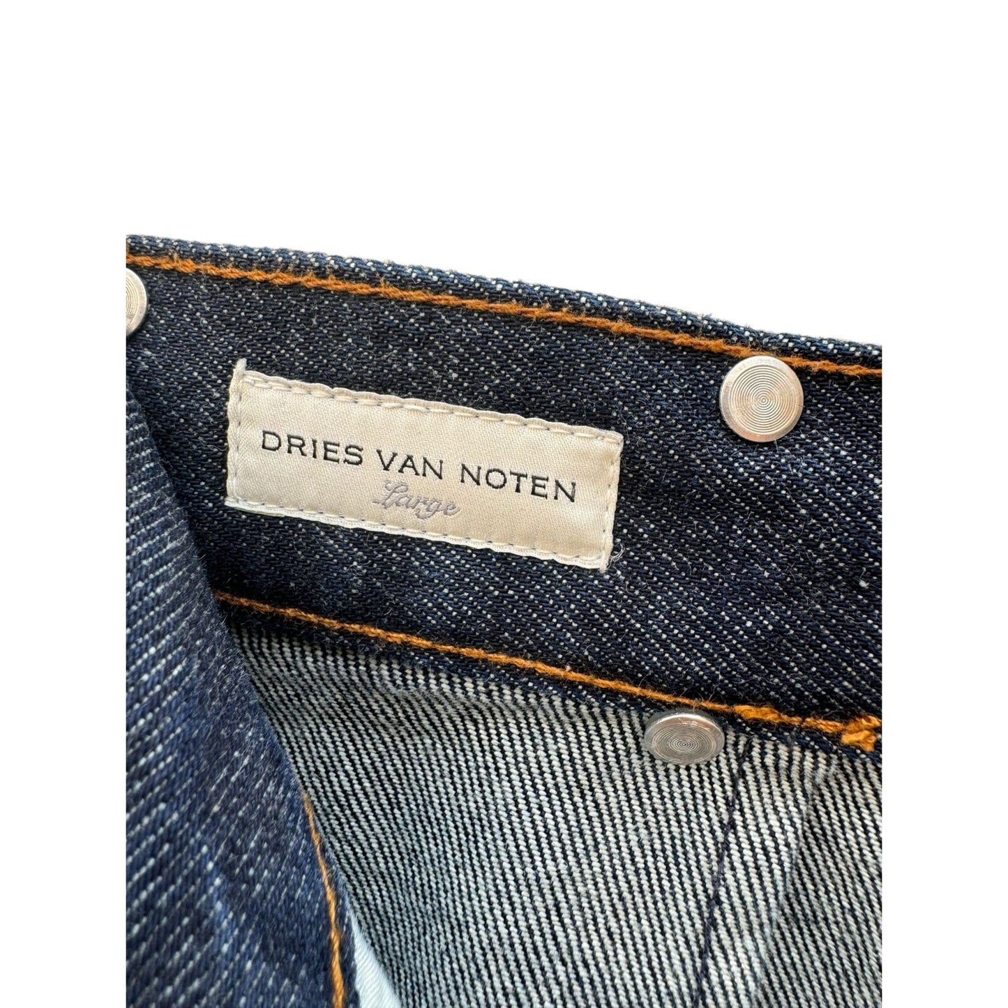 Raw Denim Wide Pleated Jeans