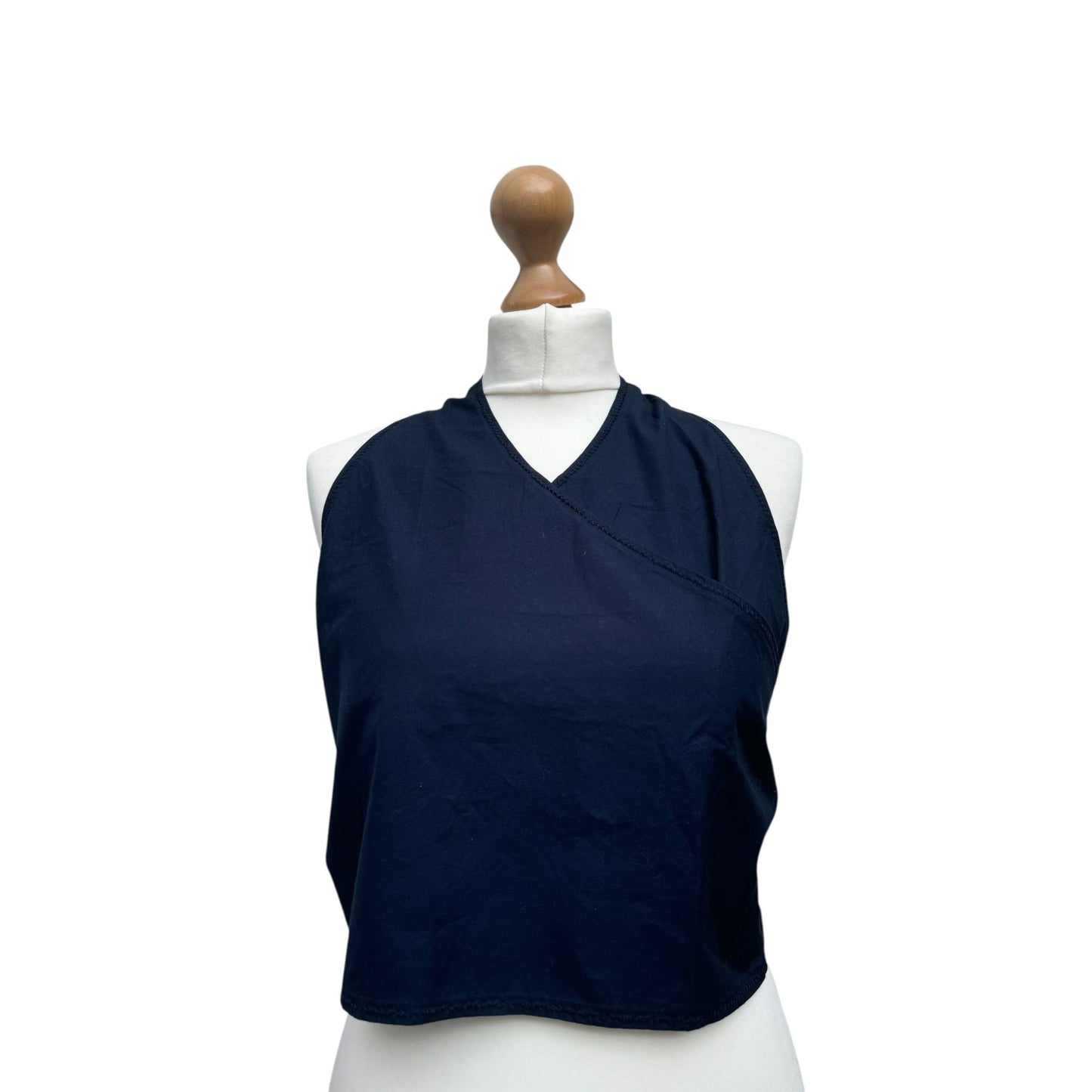 Navy Cotton Open Back Top
Size IT 40
