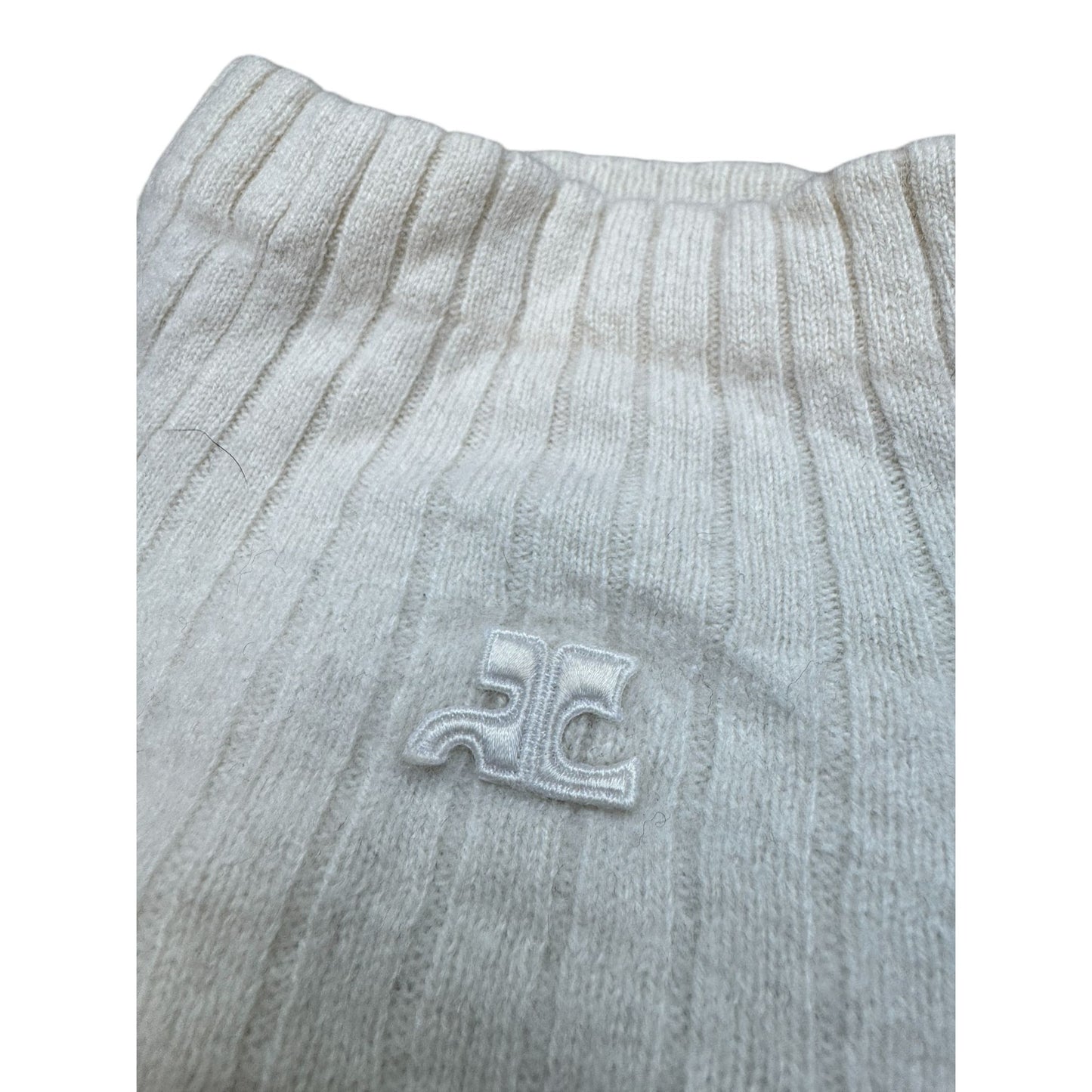 White Knitted Cashmere Top