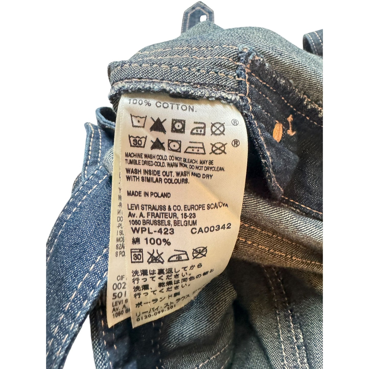 Levis X Jean Paul Gaultier Denim Jumpsuit Shorts Size S