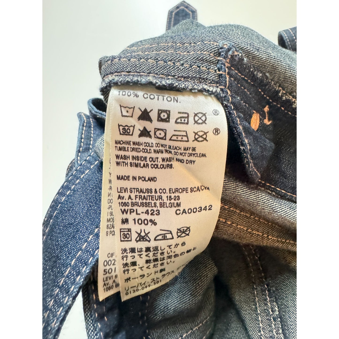 Levis X Jean Paul Gaultier Denim Jumpsuit Shorts Size S
