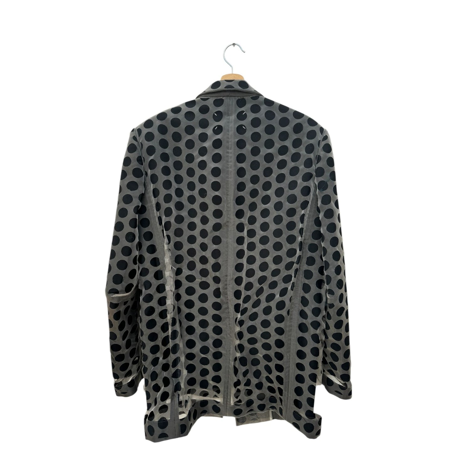 1/1 SS 2020 Grey & Black Polka Dot Sheer Blazer