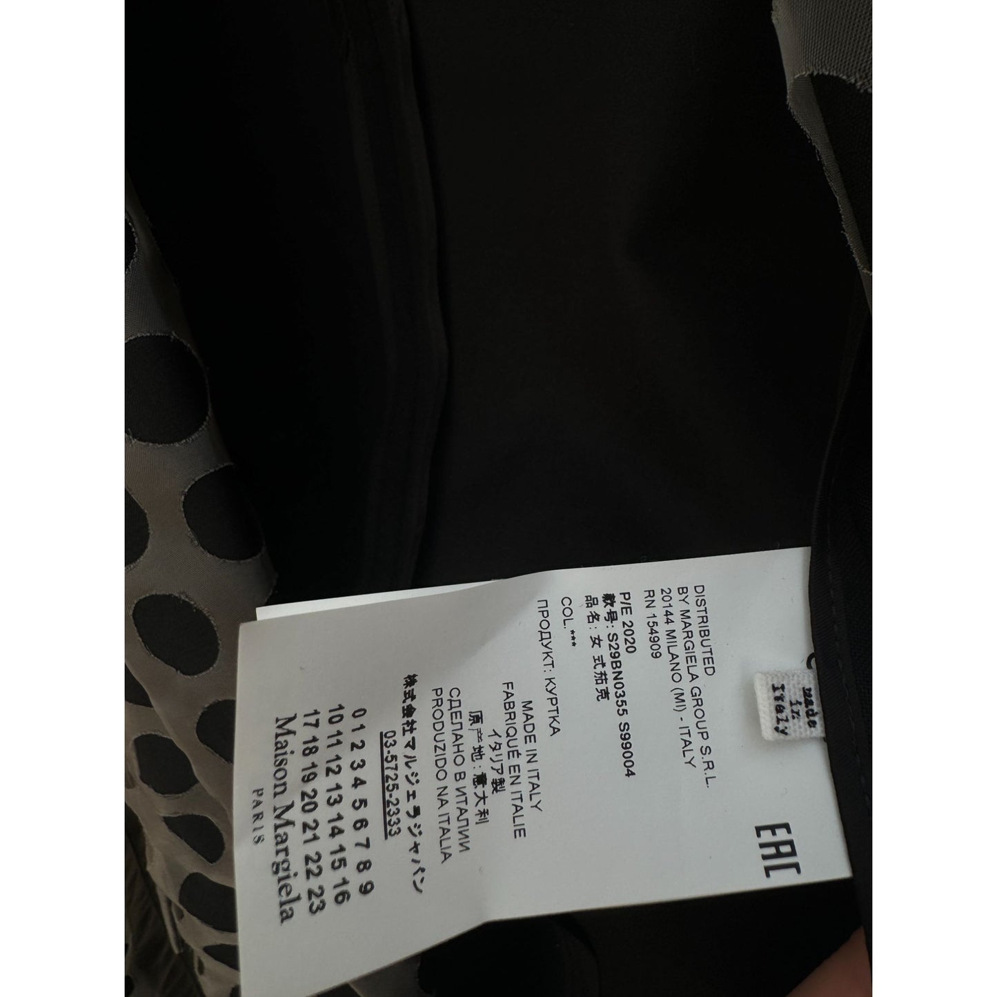 1/1 SS 2020 Grey & Black Polka Dot Sheer Blazer