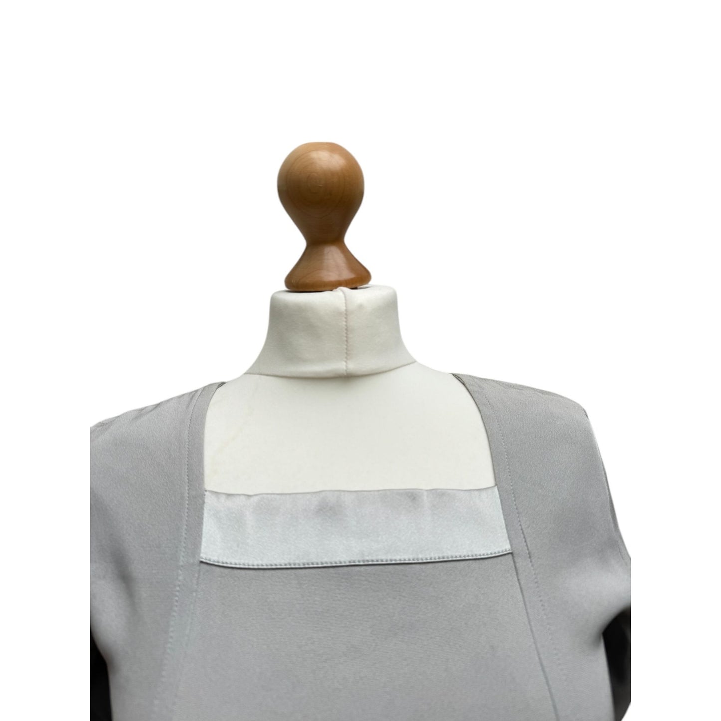 1990s Grey Silk T-shirt Top