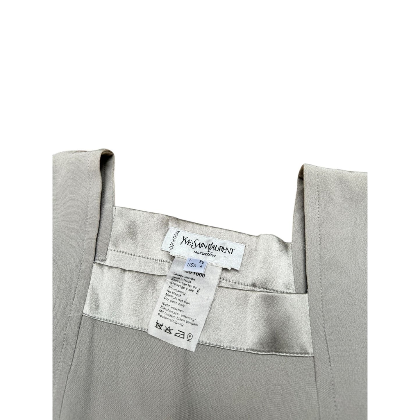 1990s Grey Silk T-shirt Top