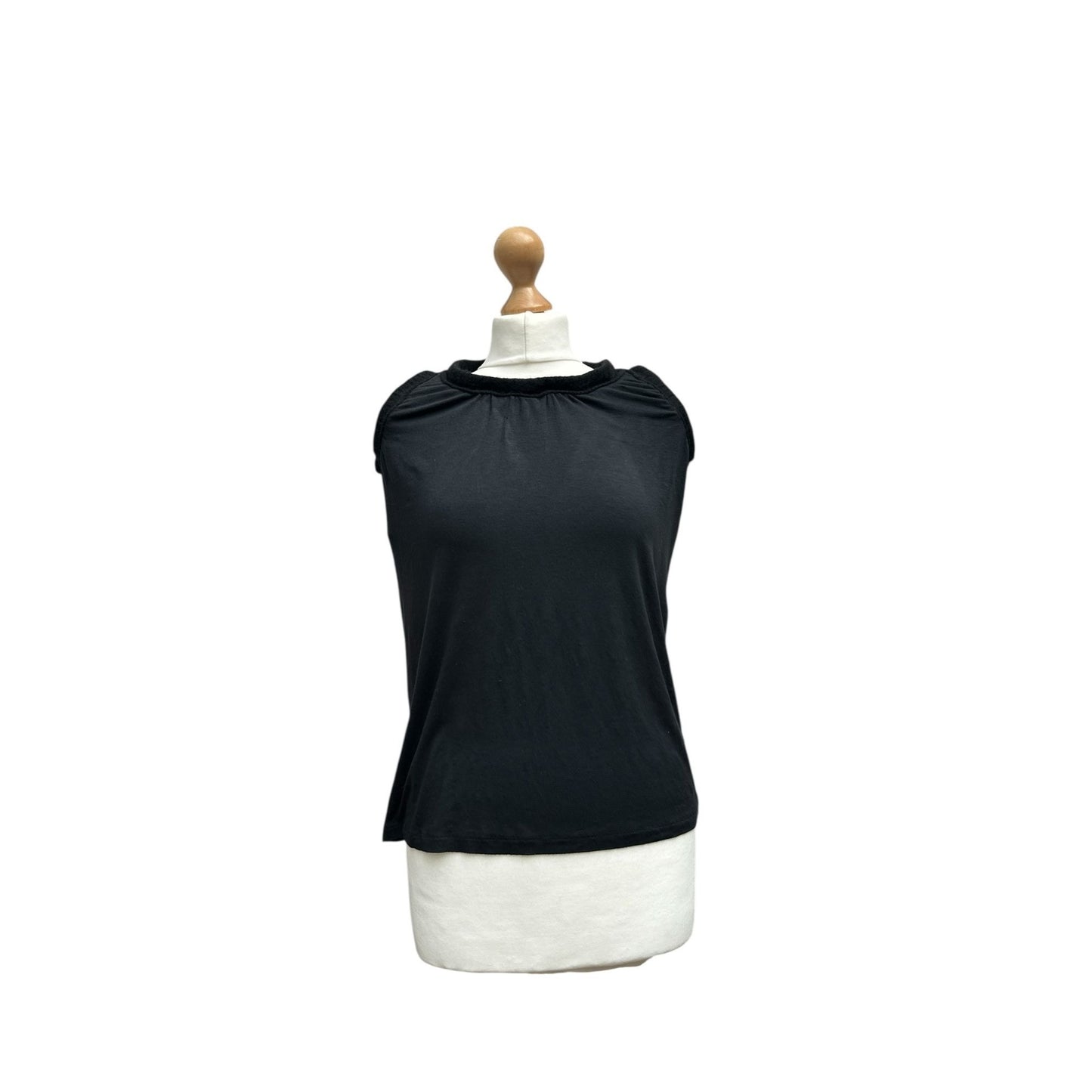 Iconic 4-Stitches Black Top