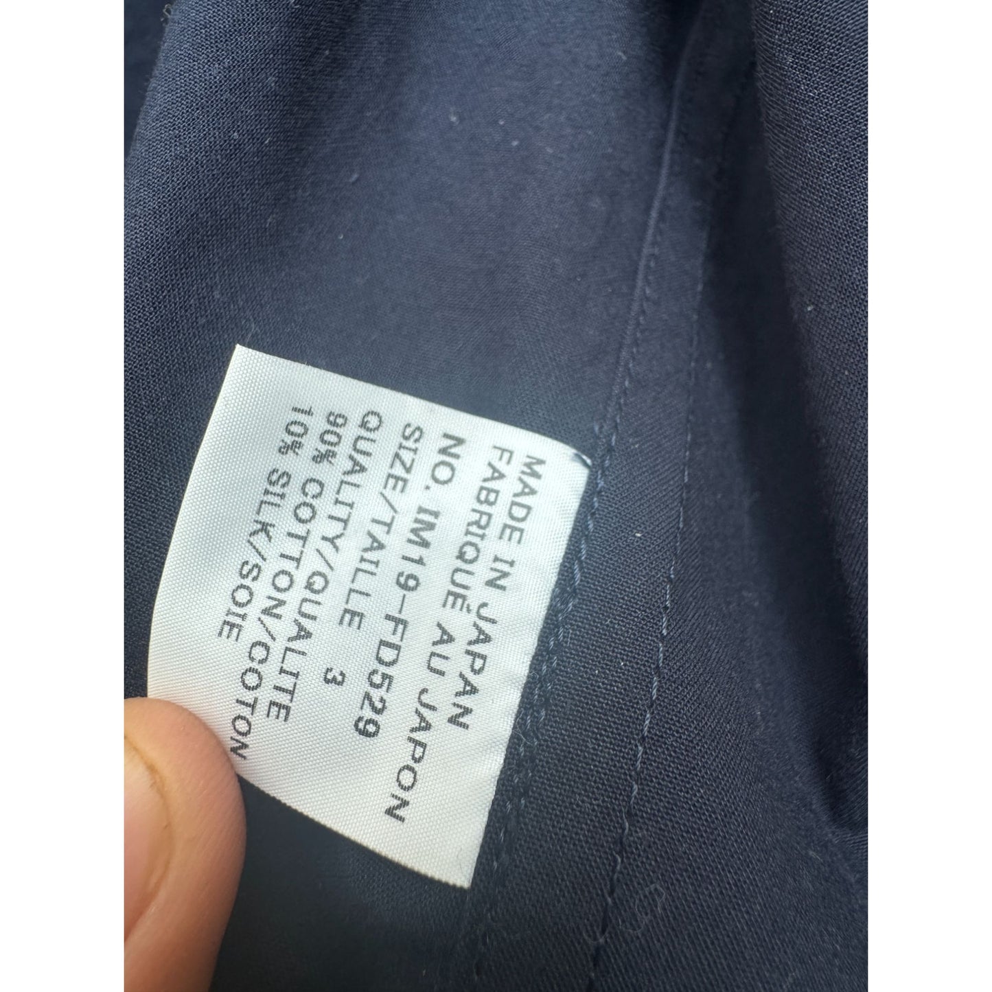 Vintage Navy Cotton Silk Jacket