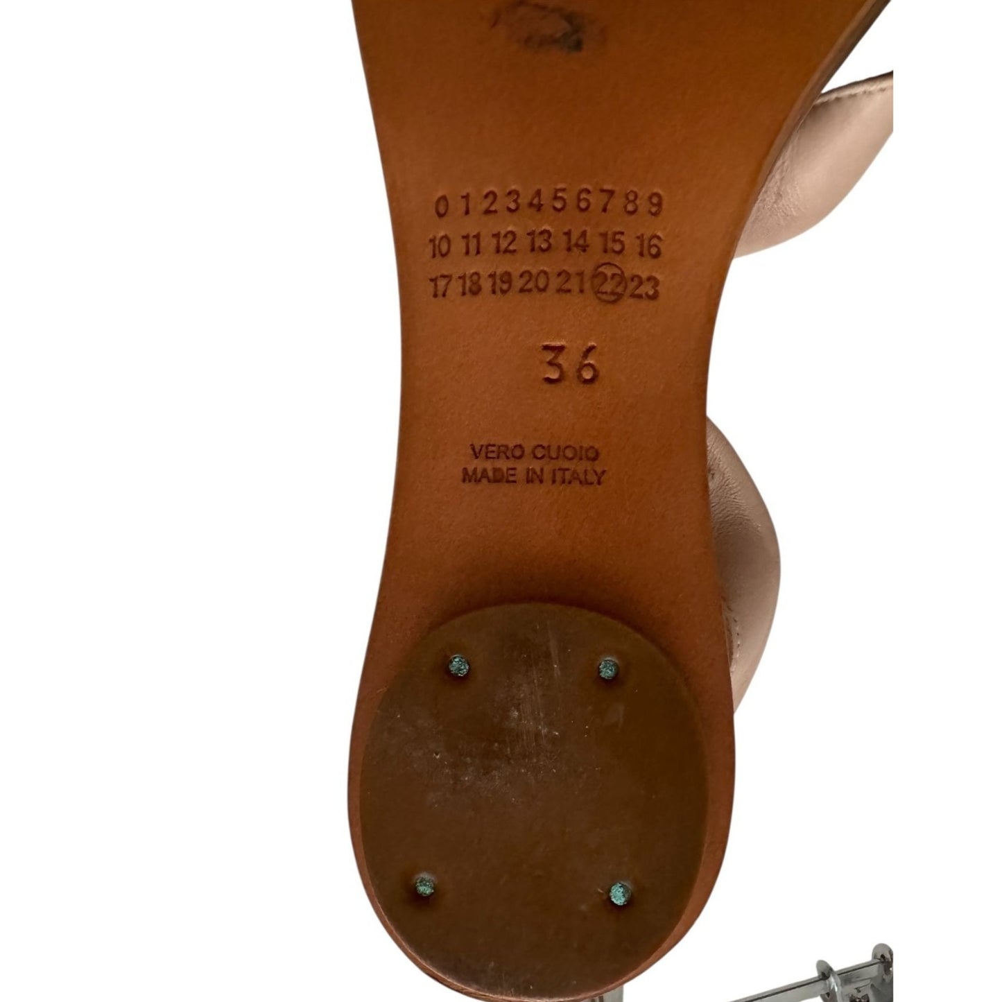Beige Leather Tabi Sandals