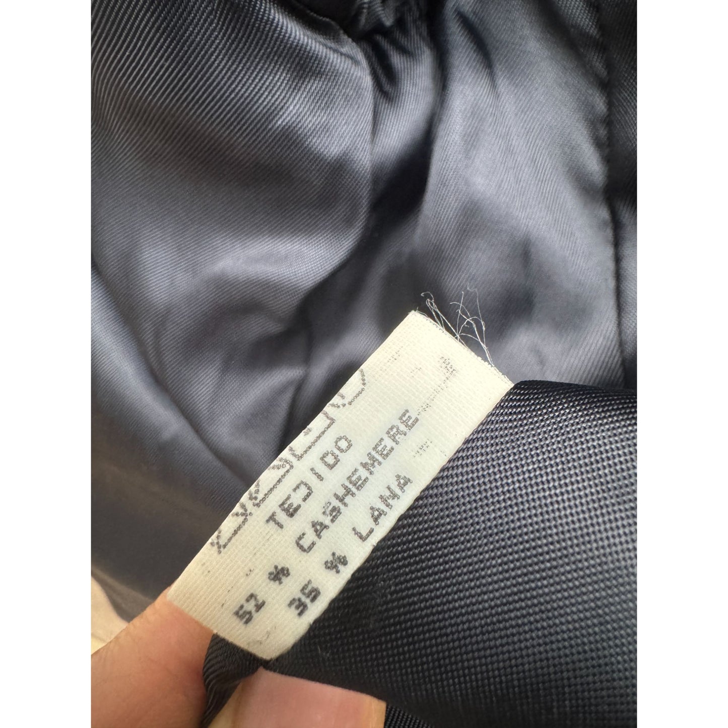 Dark Navy Cashmere Wool Coat