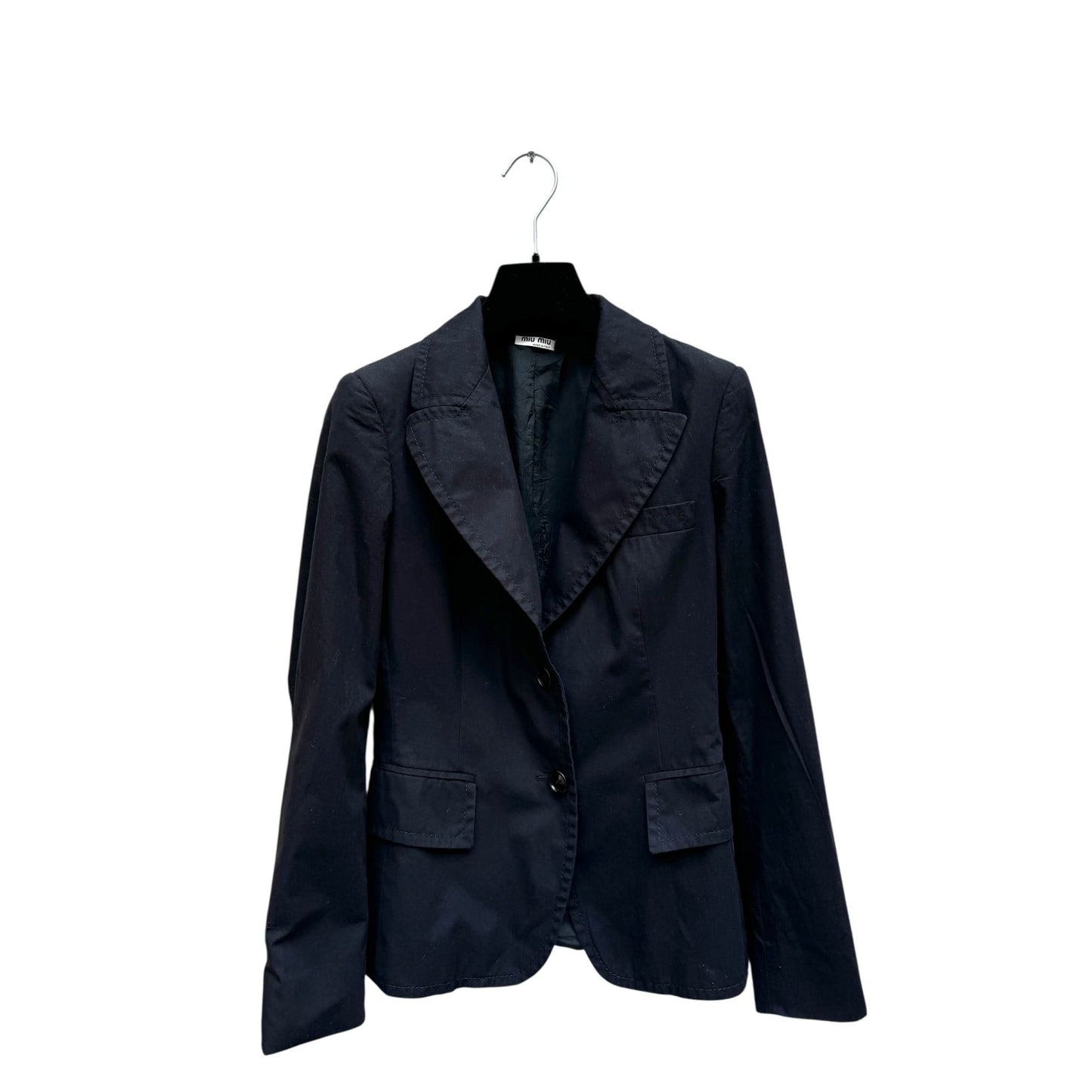 Black Cotton Blazer Jacket