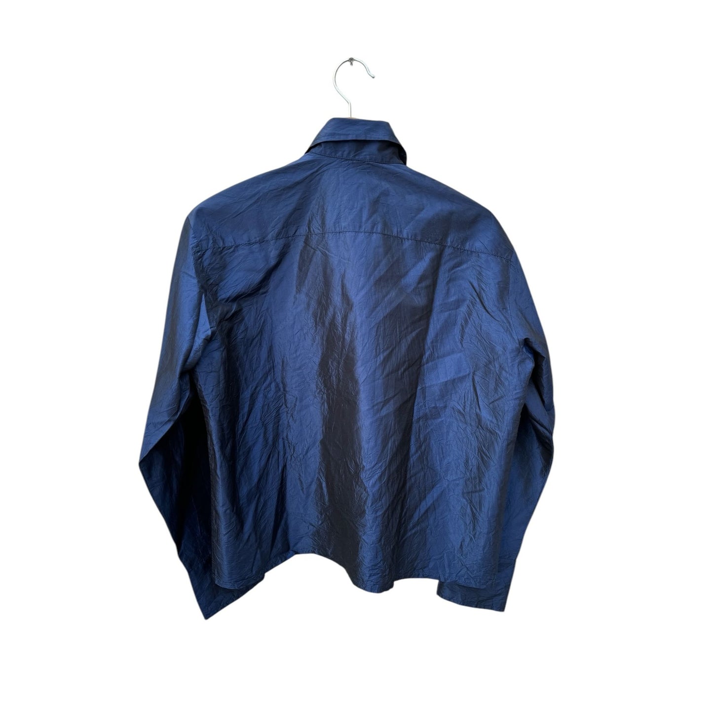 Navy Silk Shirt