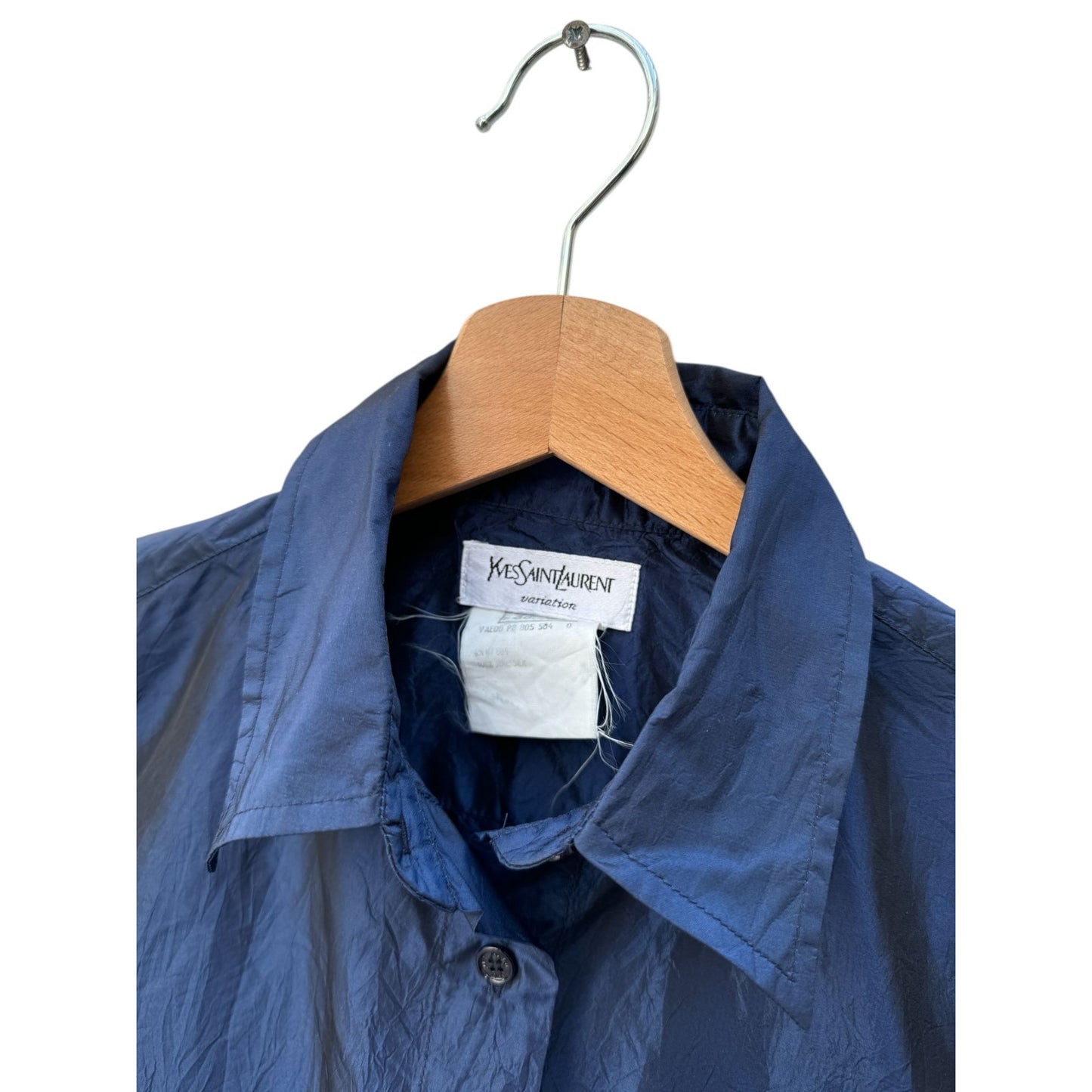 Navy Silk Shirt
