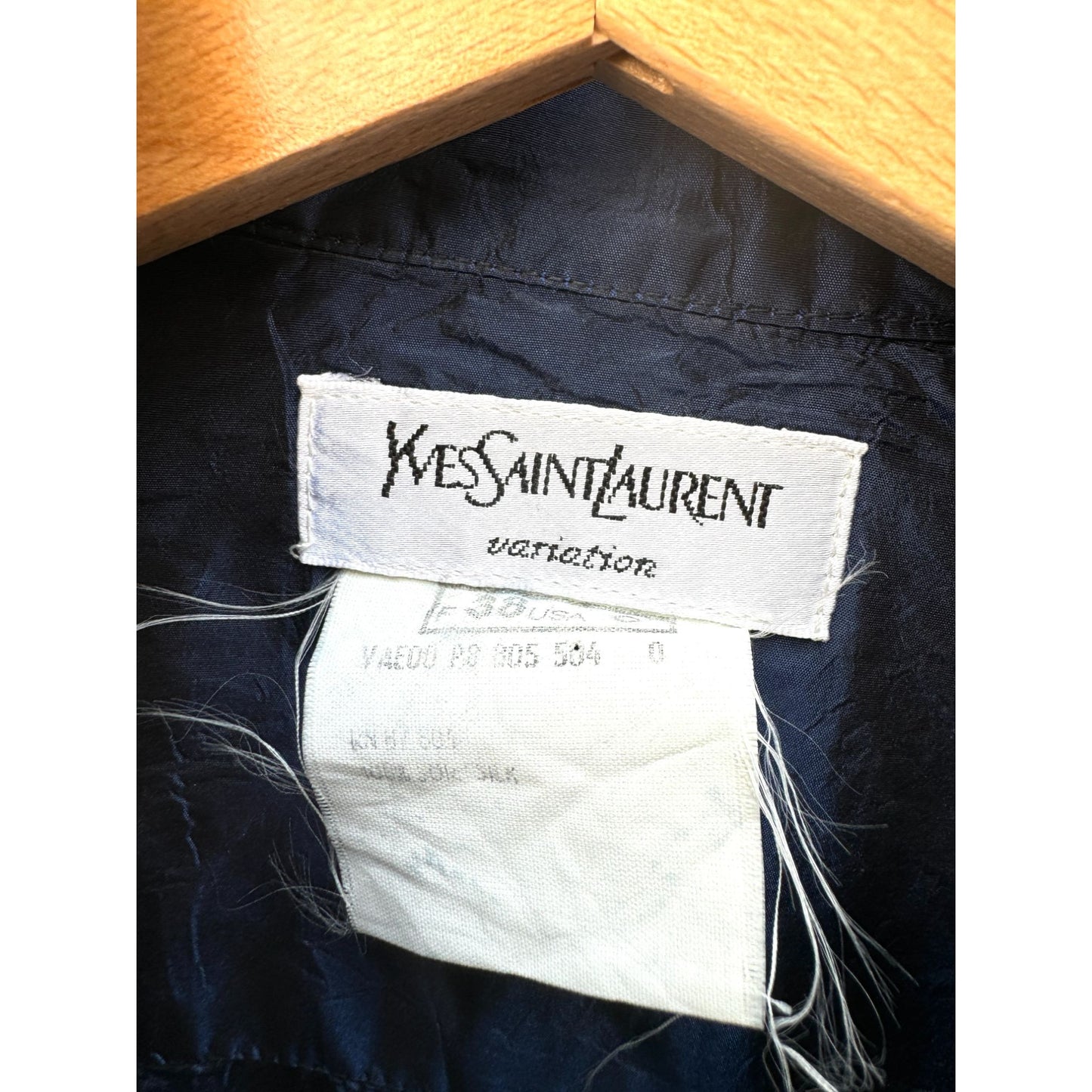 Navy Silk Shirt