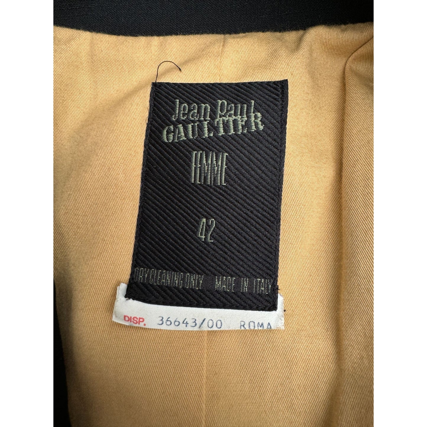 Vintage Black Wool Tailored Blazer