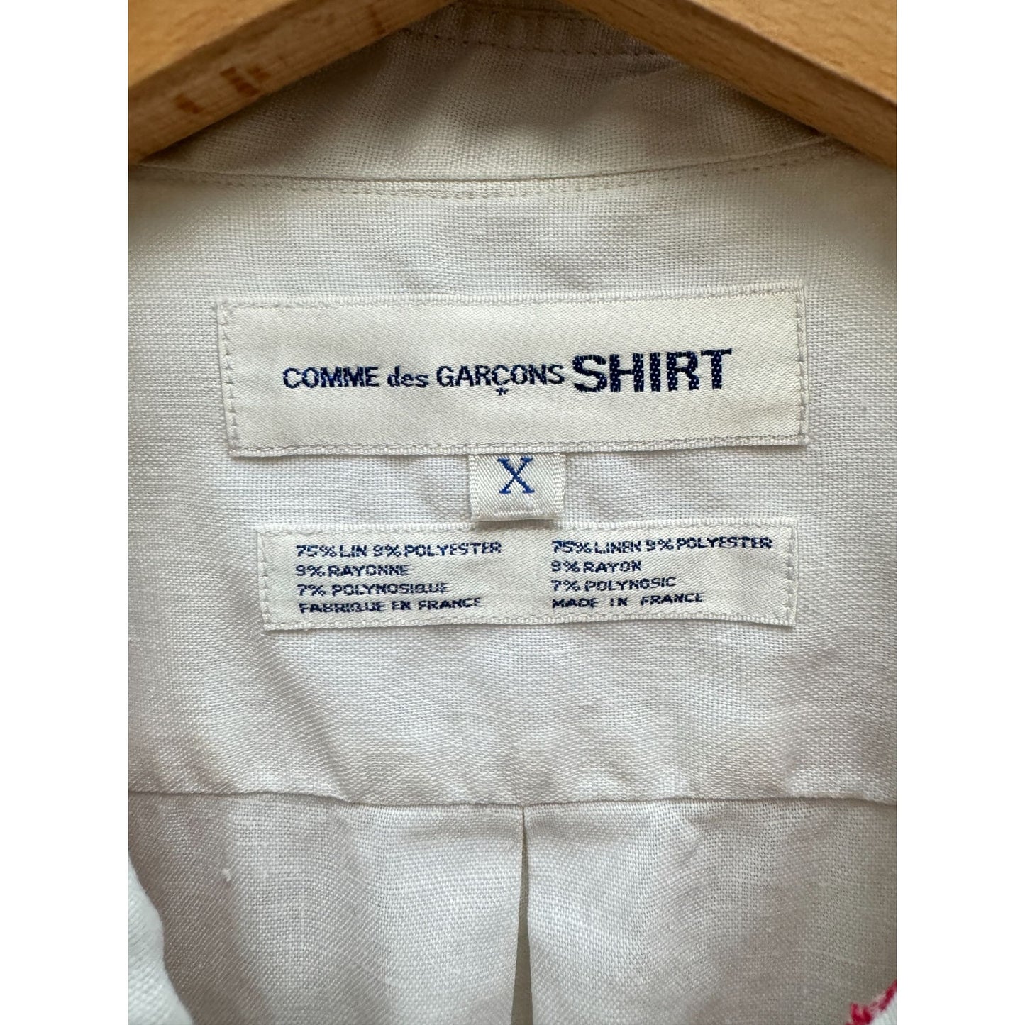 White Linen Embroidered Shirt