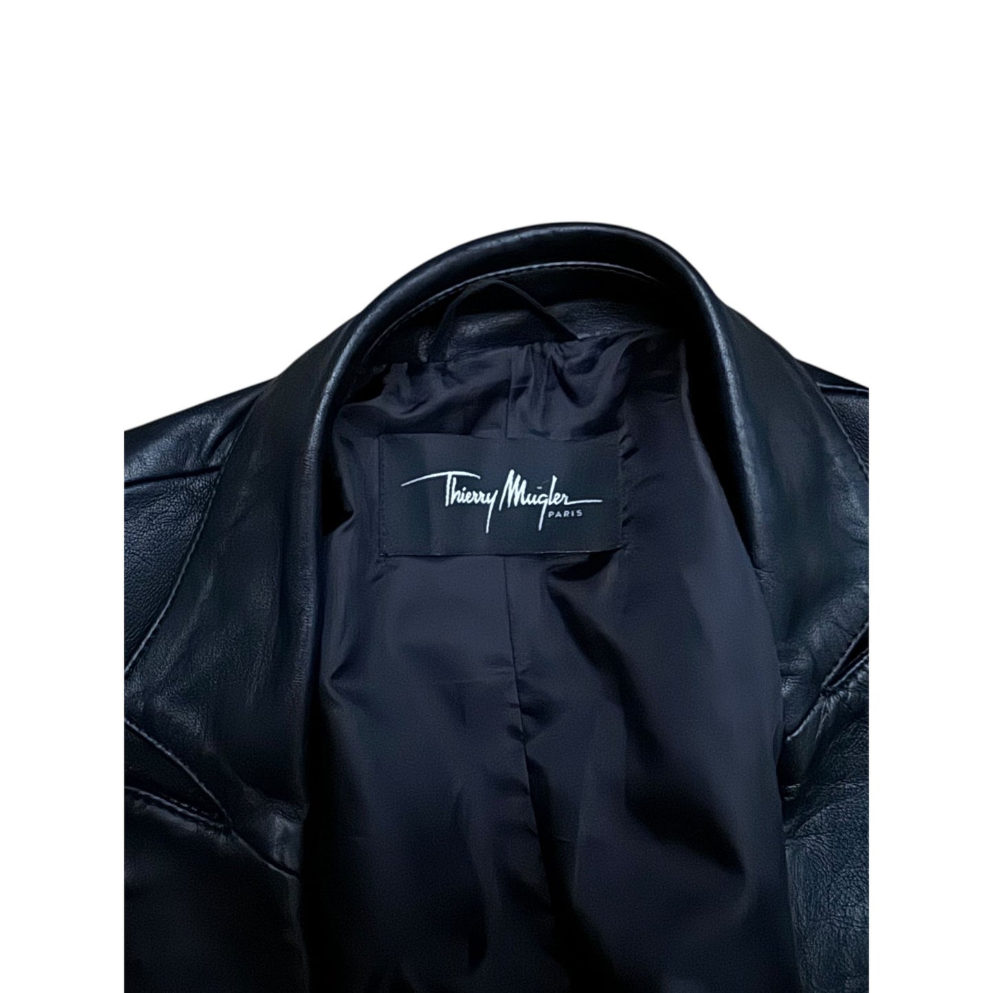 Black Leather Blazer Jacket