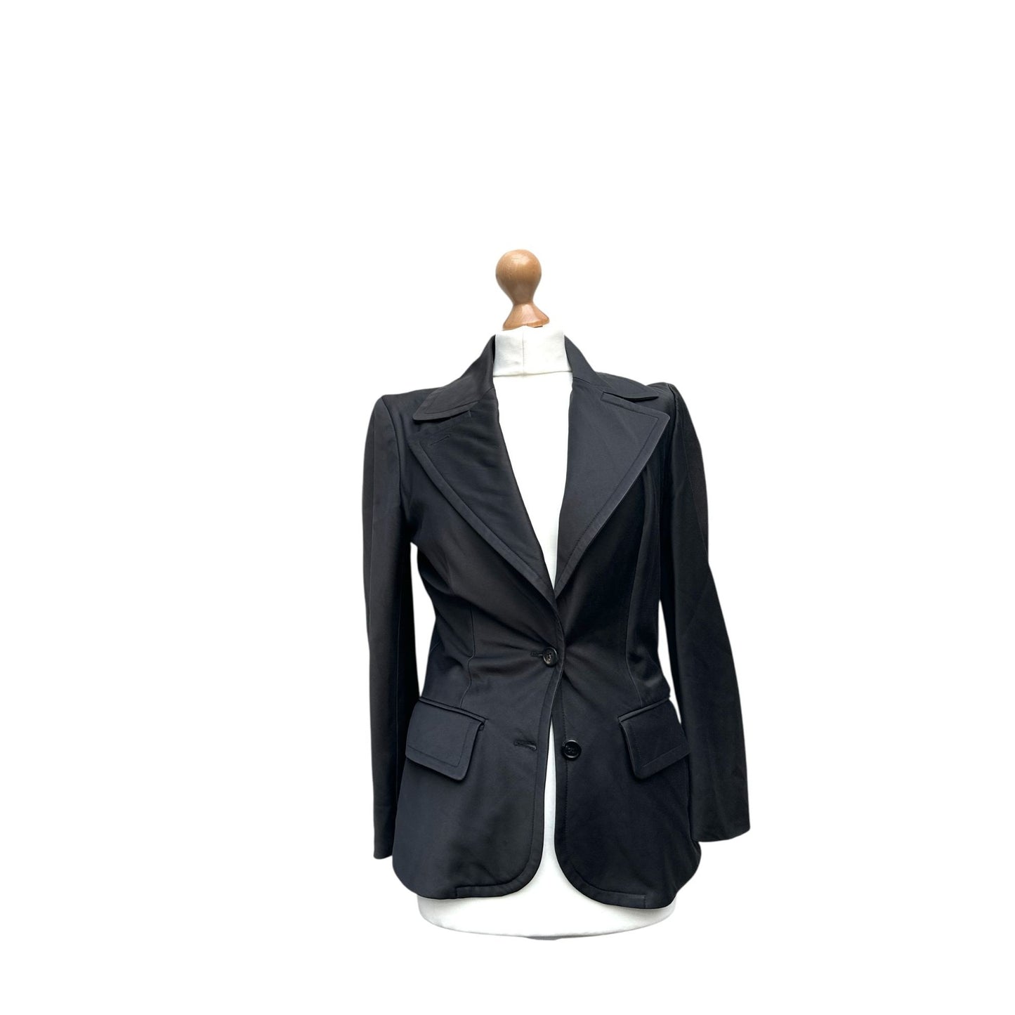 Stefano Pilati Sculptural Black Blazer Jacket