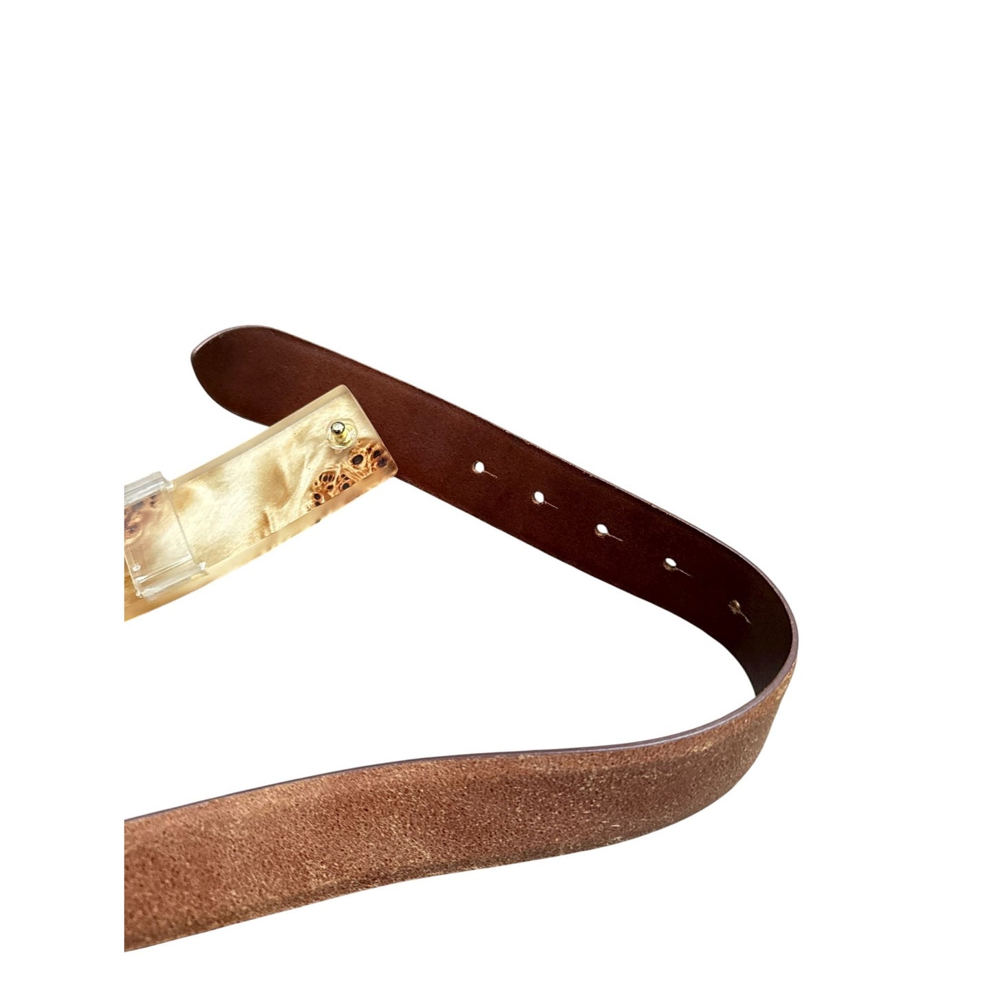 Vintage Belt
Vintage Brown Suede Leather with Marbled Resin Buckle