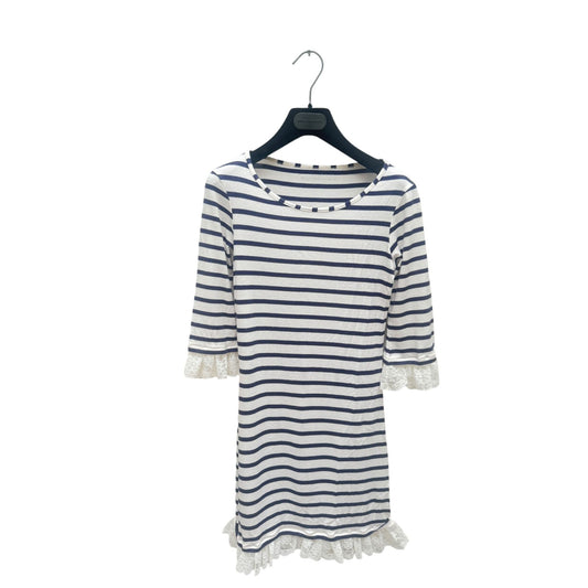 White Navy Striped Dress