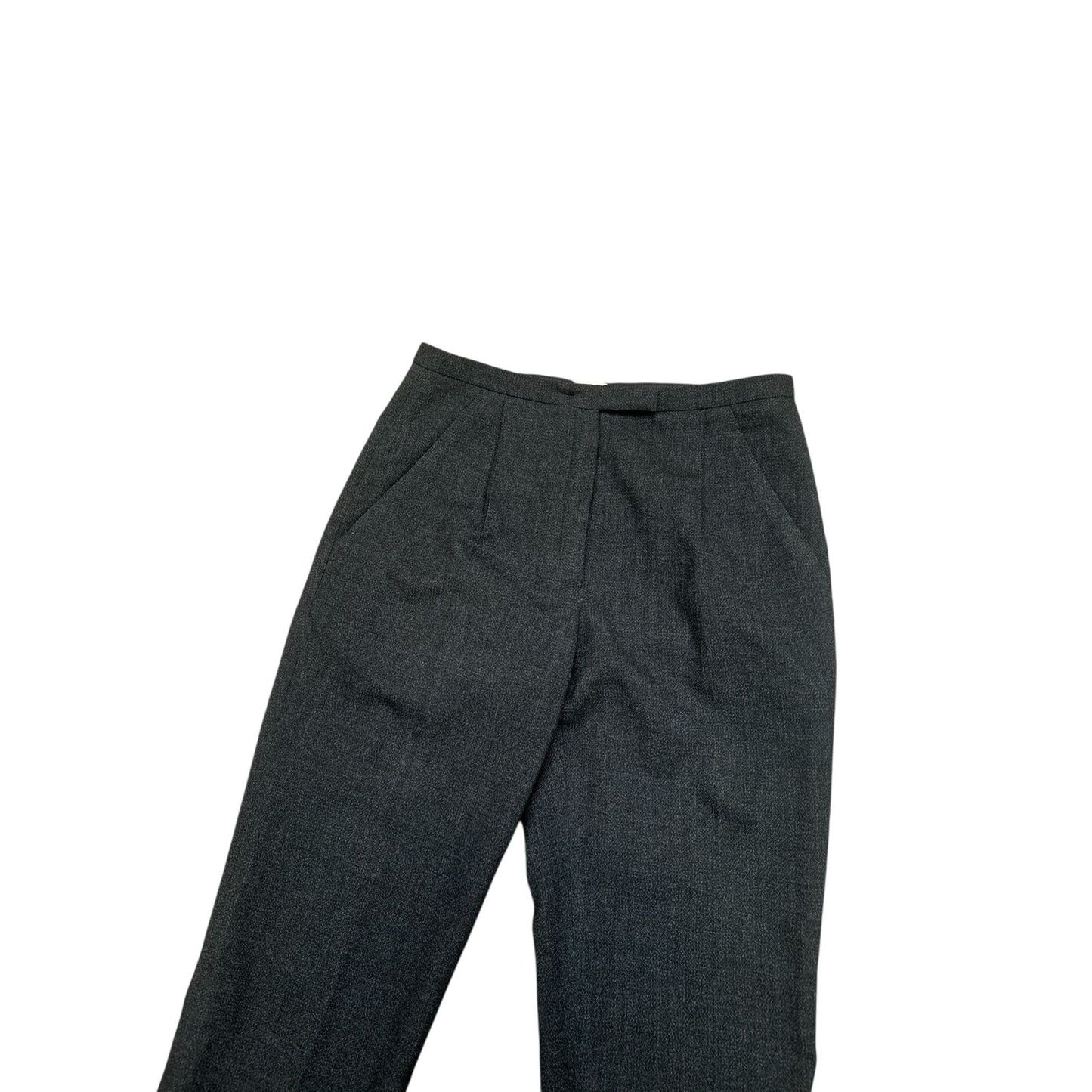 Classic Grey Virgin Wool Tailored Trousers