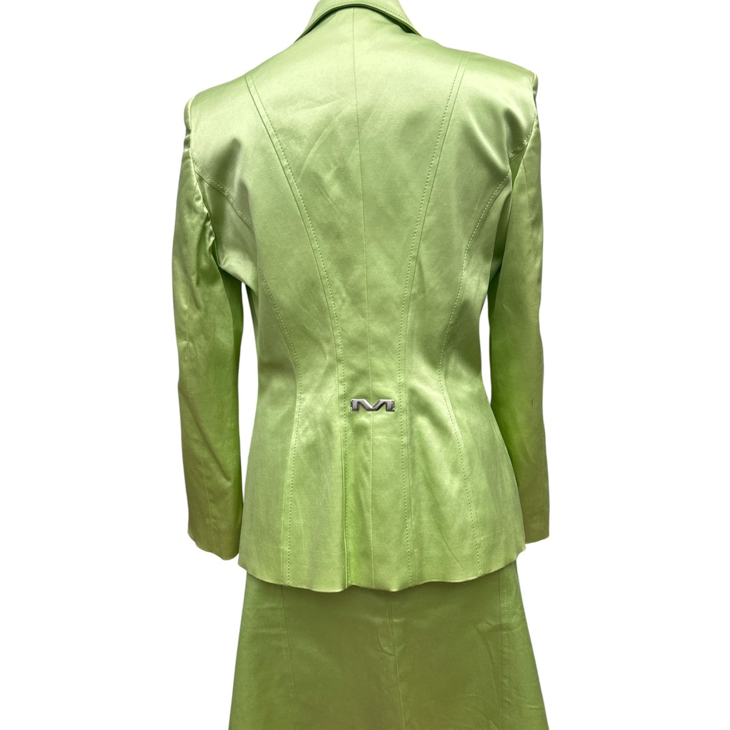 Vintage Apple Green Twin Set – Blazer & Skirt