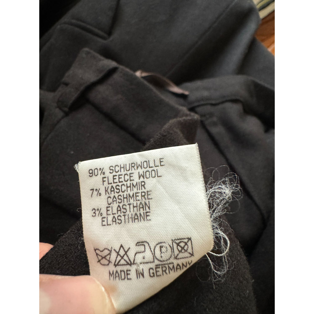 Early 1990s Dark Chocolate Wool-Cashmere Trouser Suit