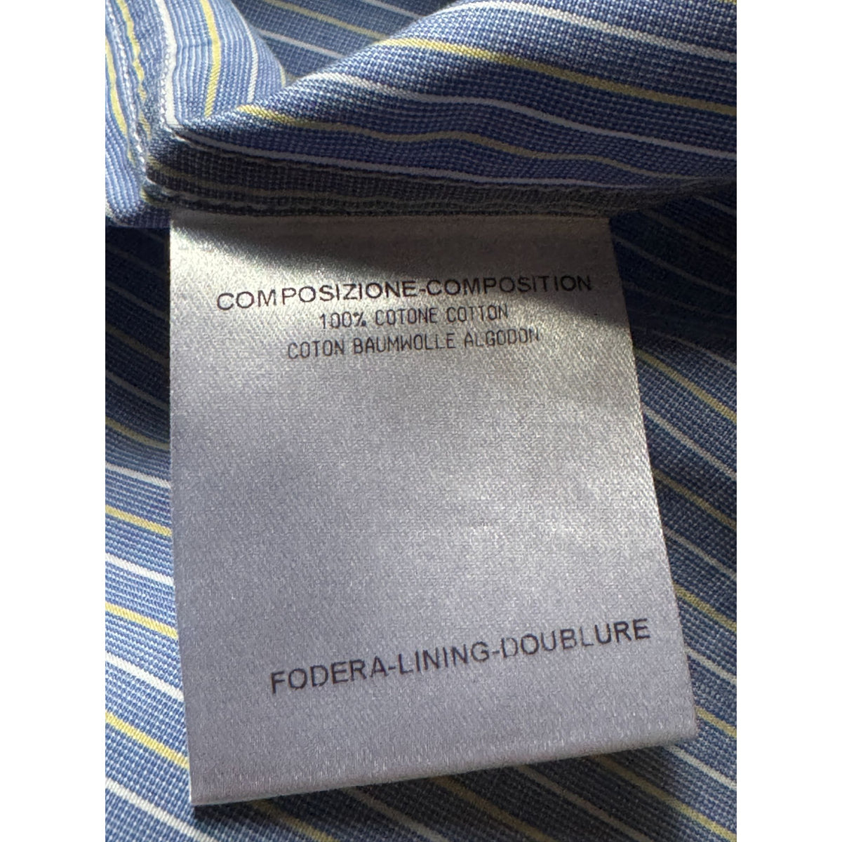 2008 Blue Striped Cotton Shirt