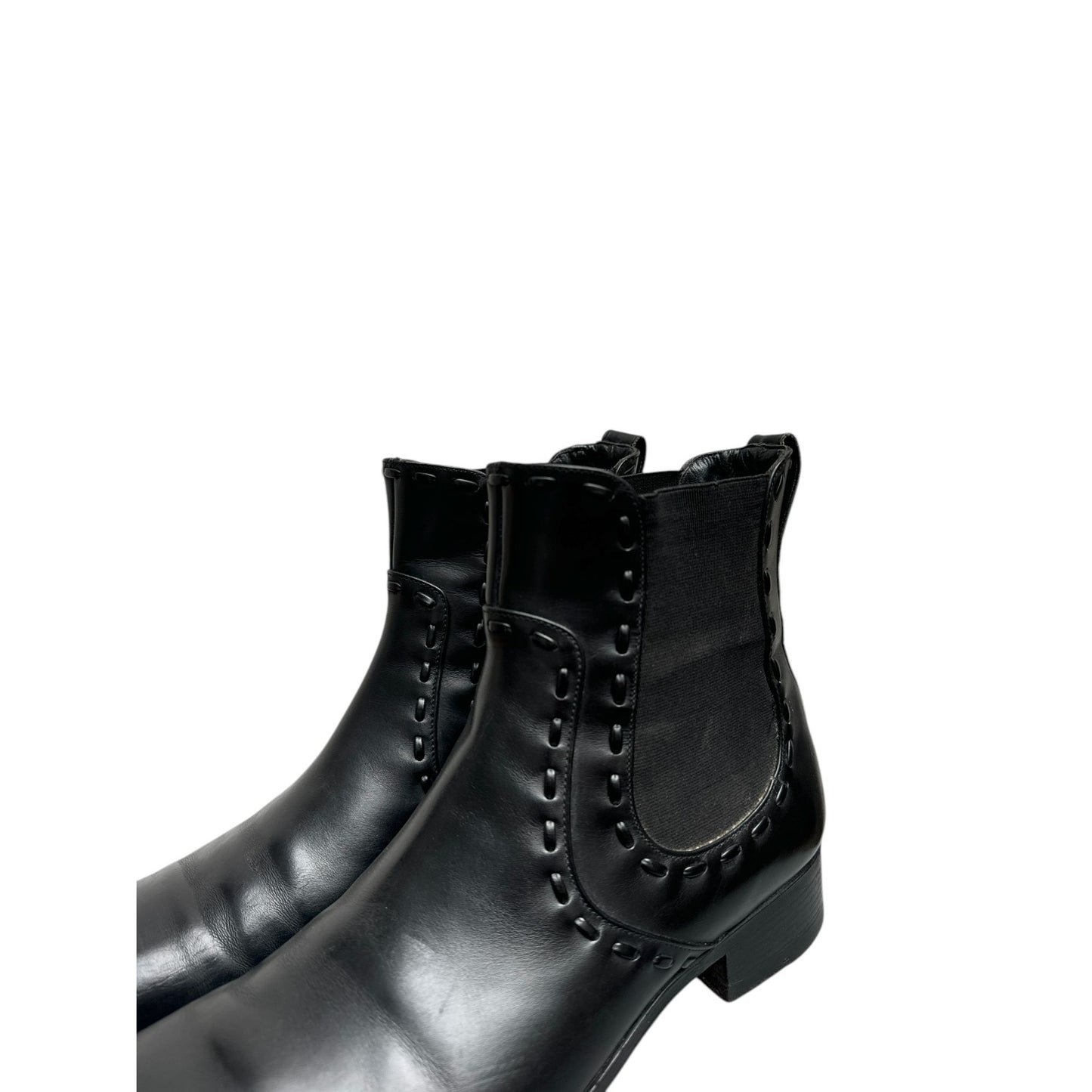 Tom Ford Black Leather Square Boots