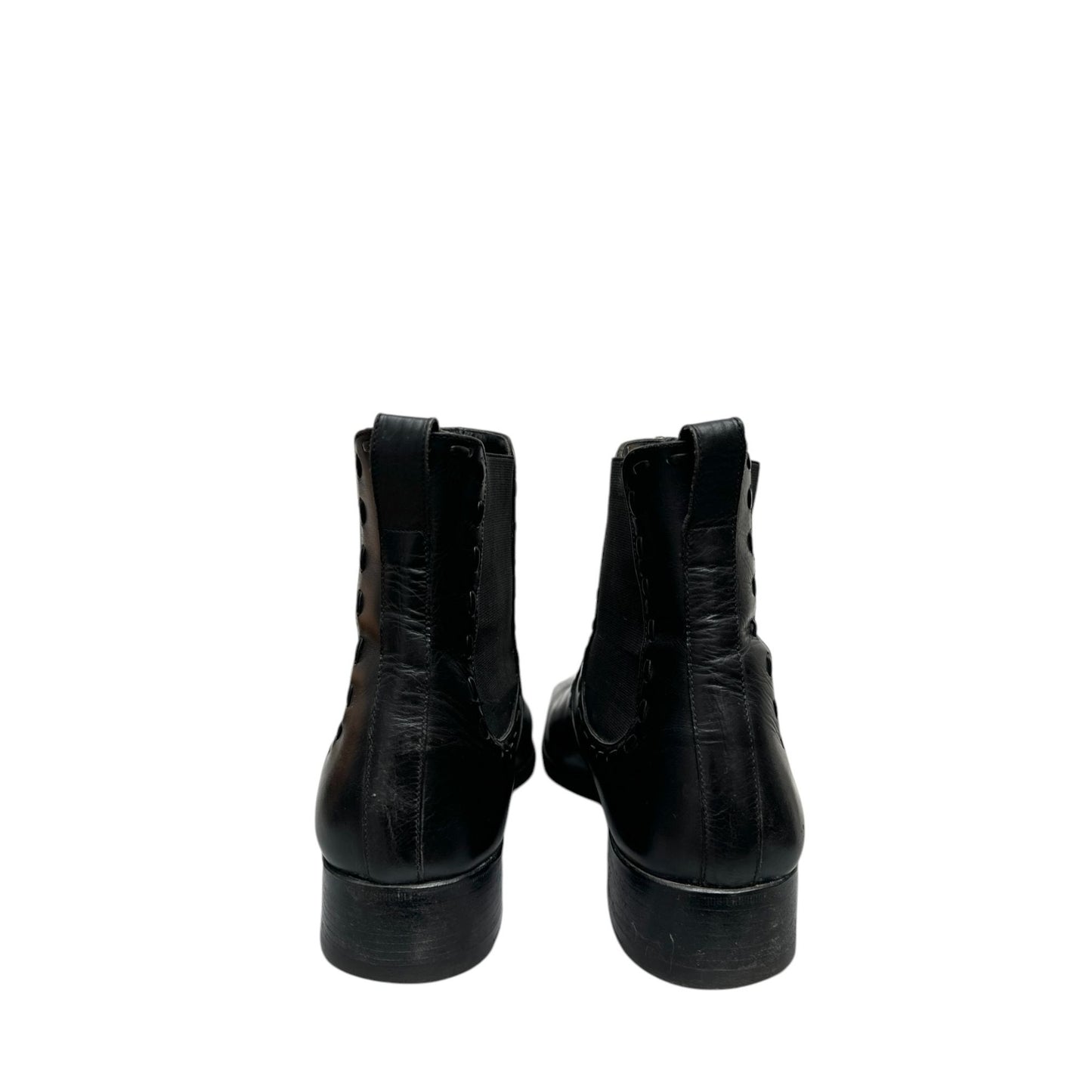 Tom Ford Black Leather Square Boots